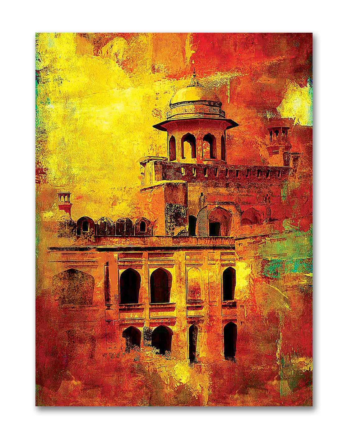 Fort of Rajasthan - Unframed Canvas Painting