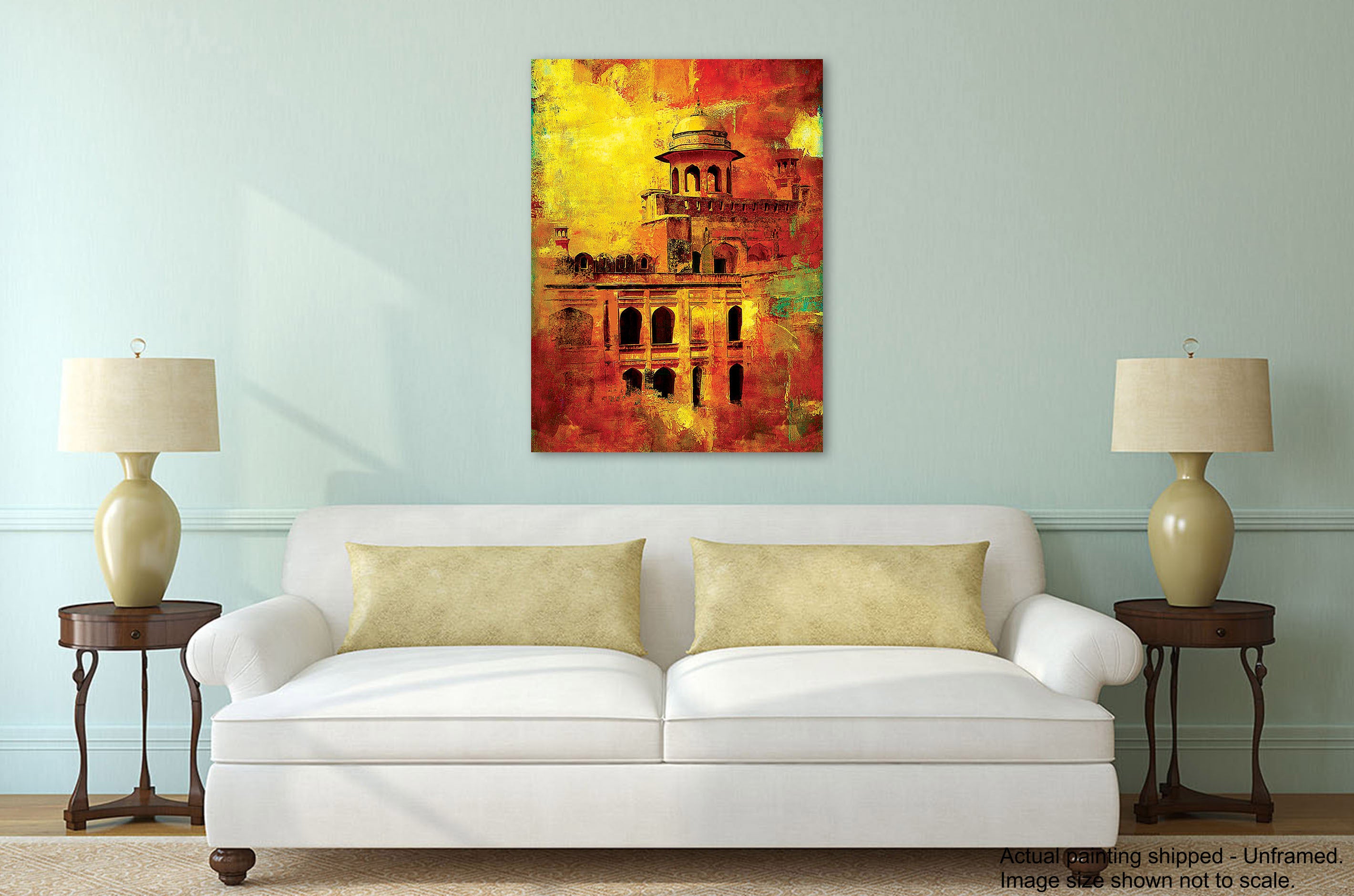 Fort of Rajasthan - Unframed Canvas Painting