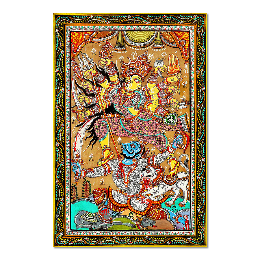 Maa Durga - Unframed Canvas Painting