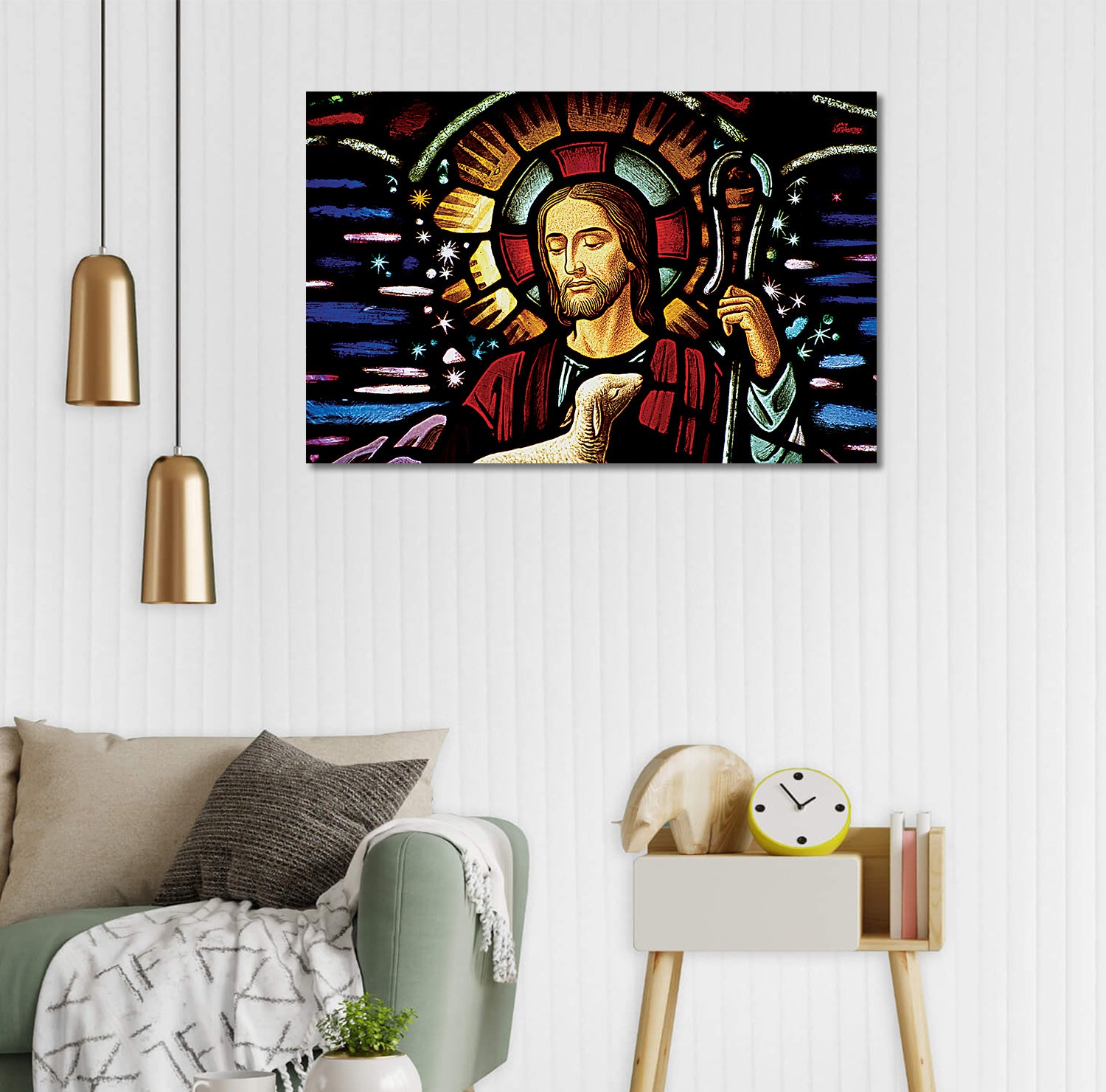 The God Shepherd - Unframed Canvas Painting
