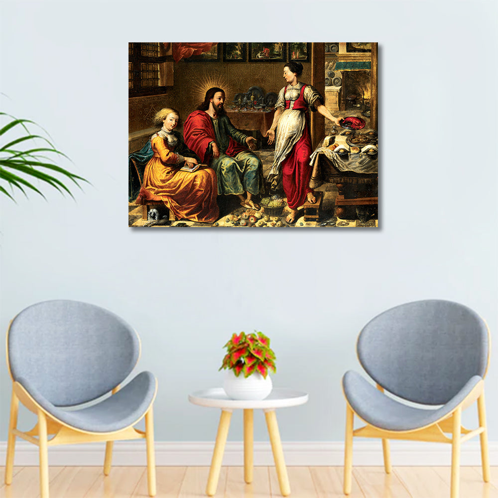 Jesus with his Disciples - Unframed Canvas Painting
