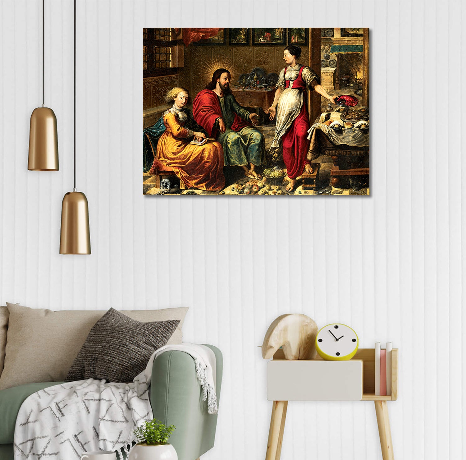 Jesus with his Disciples - Unframed Canvas Painting