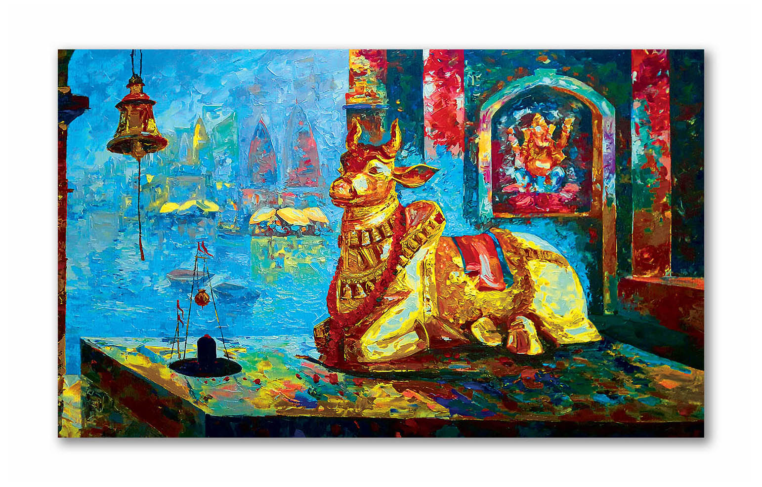 Lord Shiva - Nandi ji - Unframed Canvas Painting