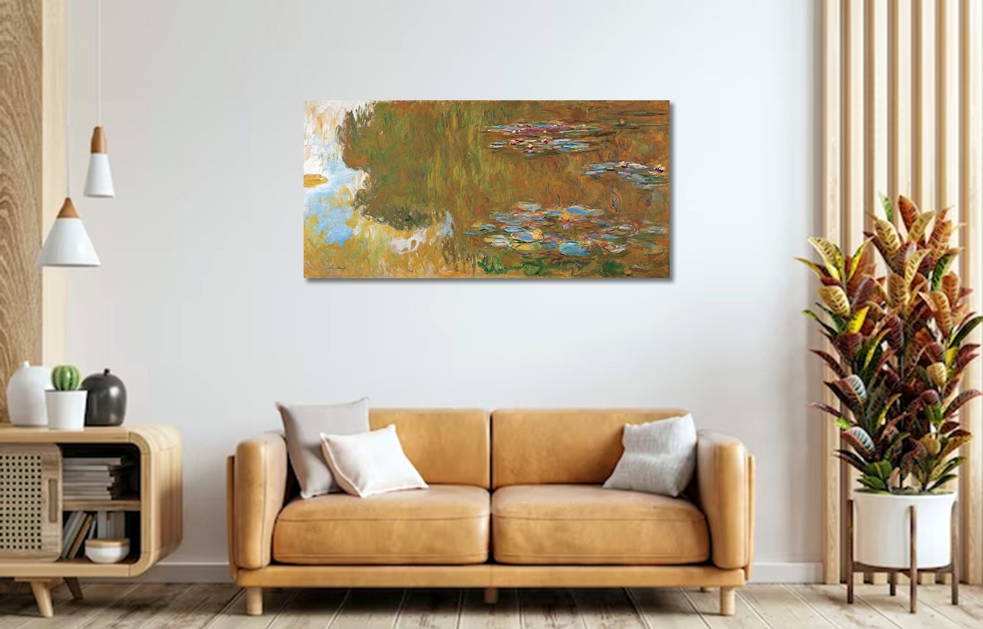 The Water Lily Pond - Unframed Canvas Painting