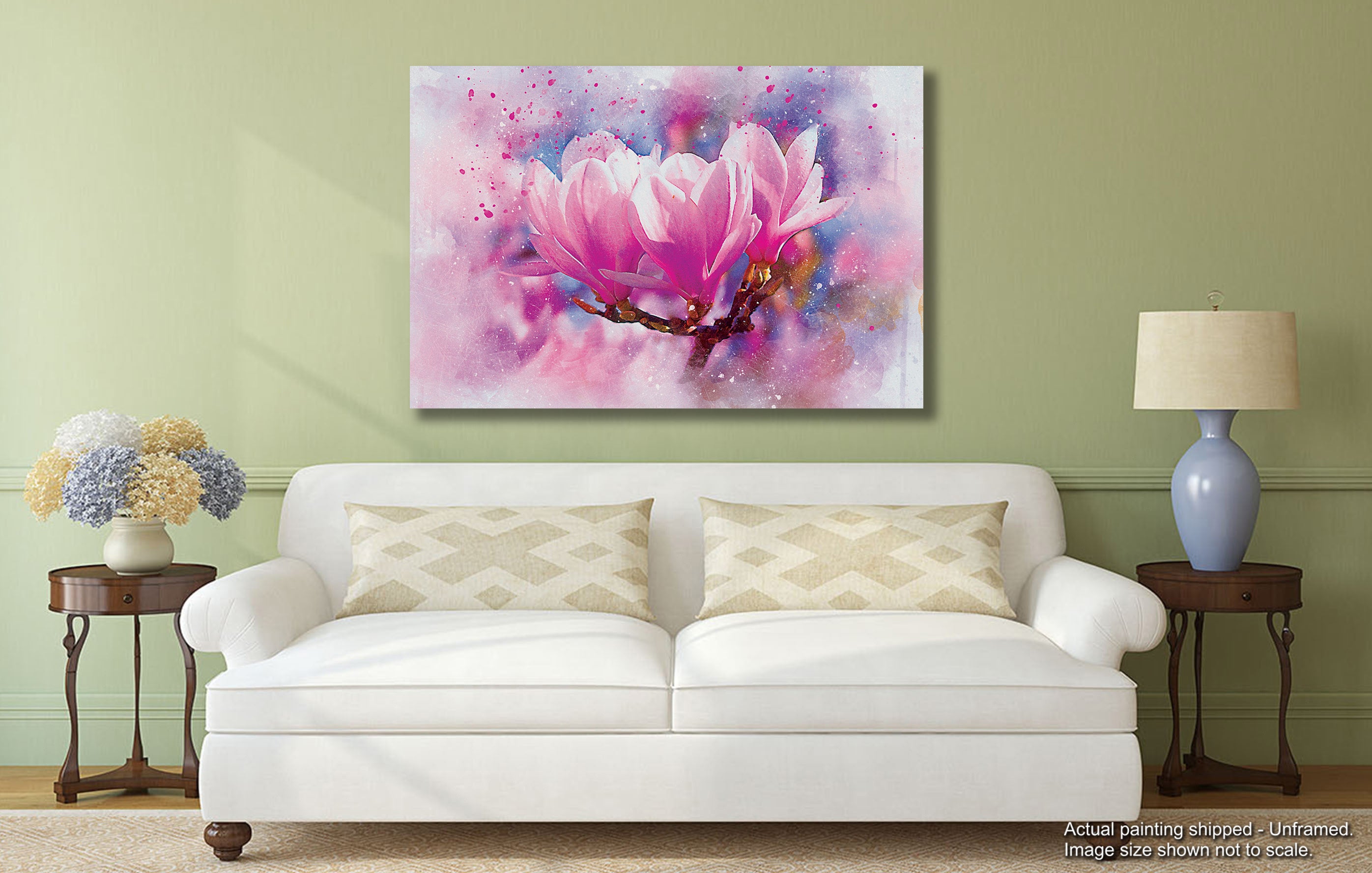 Gorgeous Pink Flower - Unframed Canvas Painting