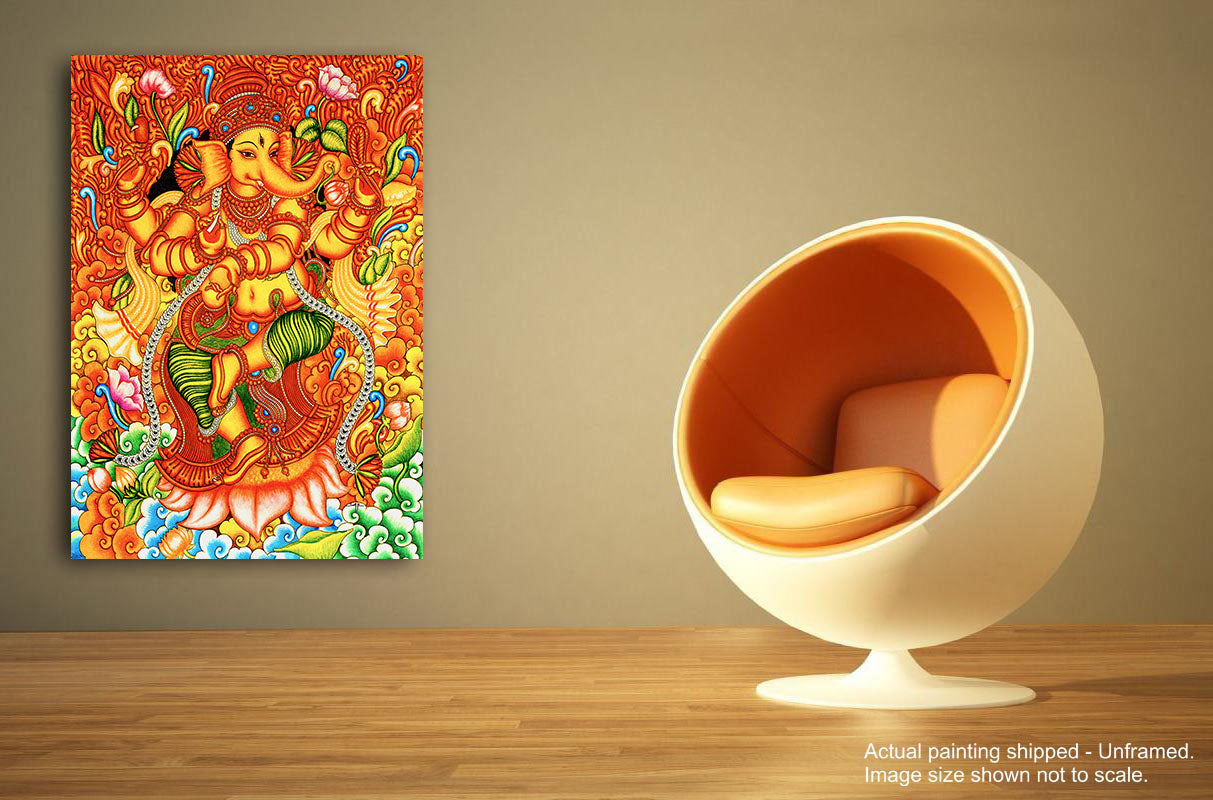Lord Ganesh - Unframed Canvas Painting