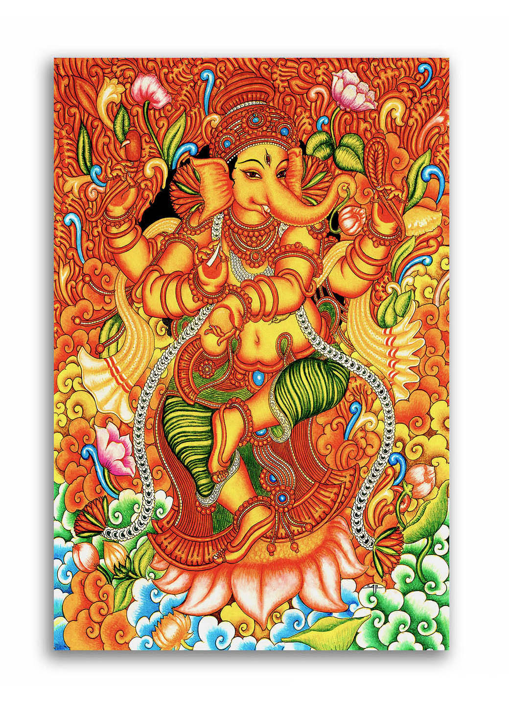 Lord Ganesh - Unframed Canvas Painting