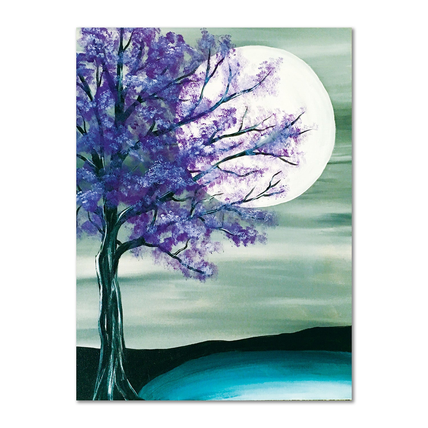 Full Moon Light - Unframed Canvas Painting