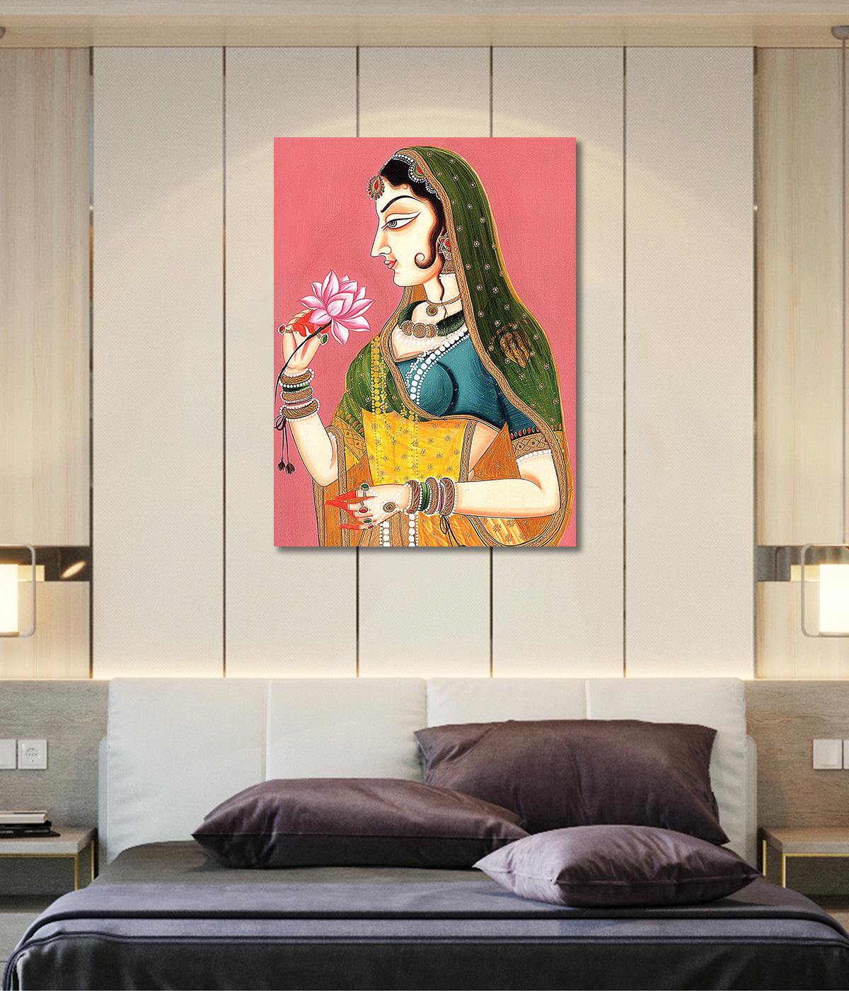 Beautiful Queen Potrait - Unframed Canvas Painting