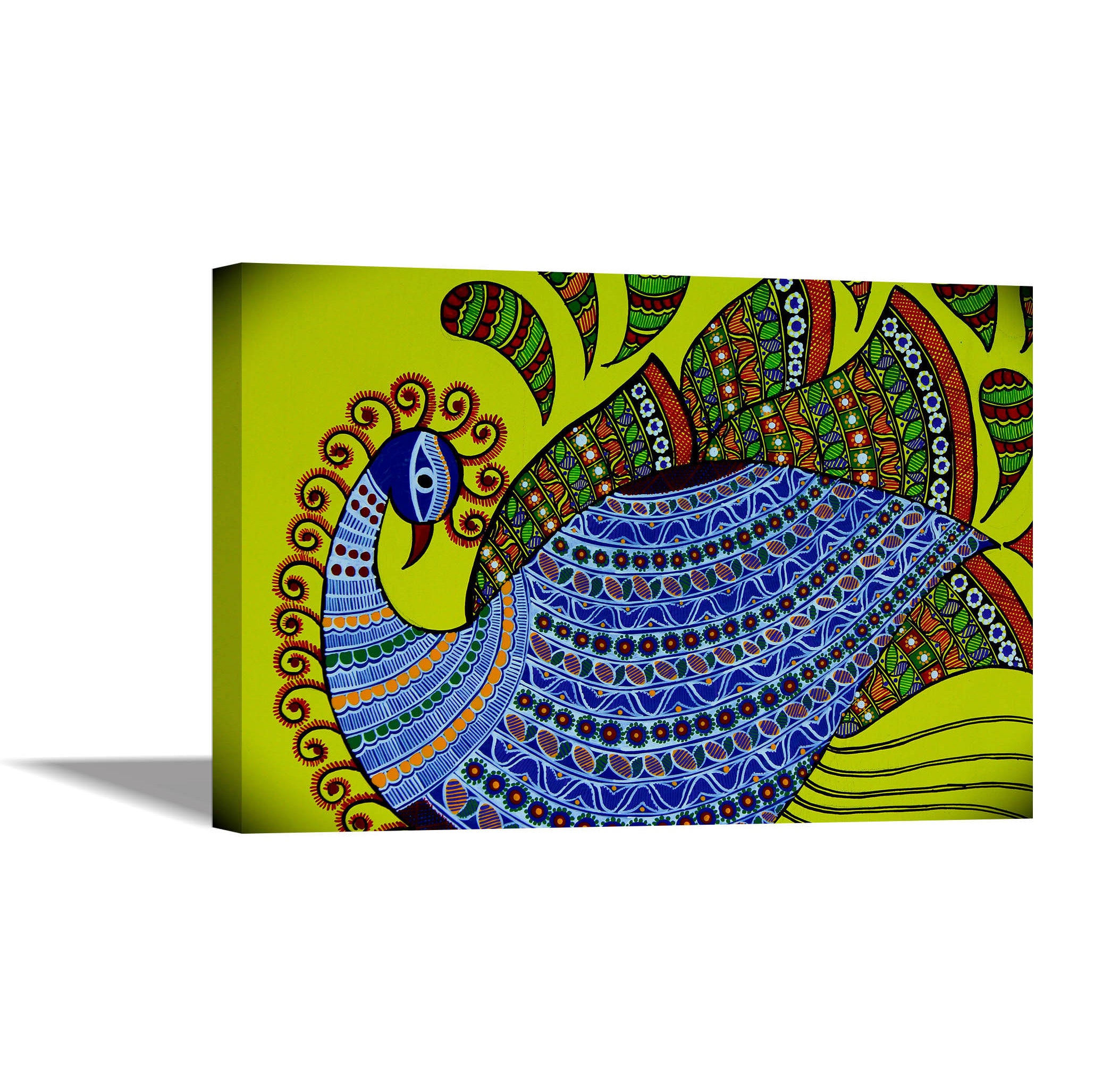 A Beautiful Peacock - Canvas Painting - Framed