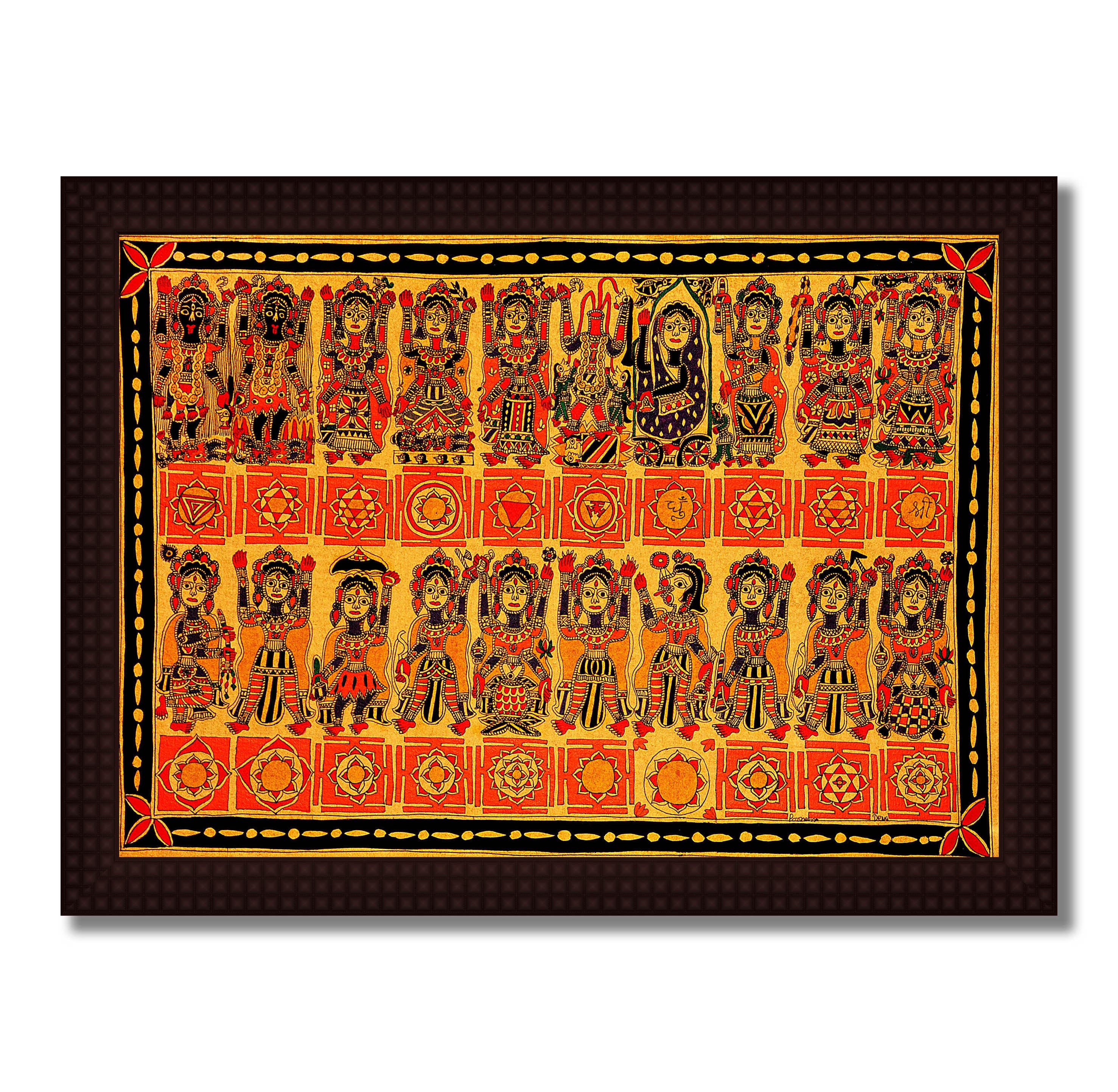 Style of Rajasthan - Canvas Painting - Framed