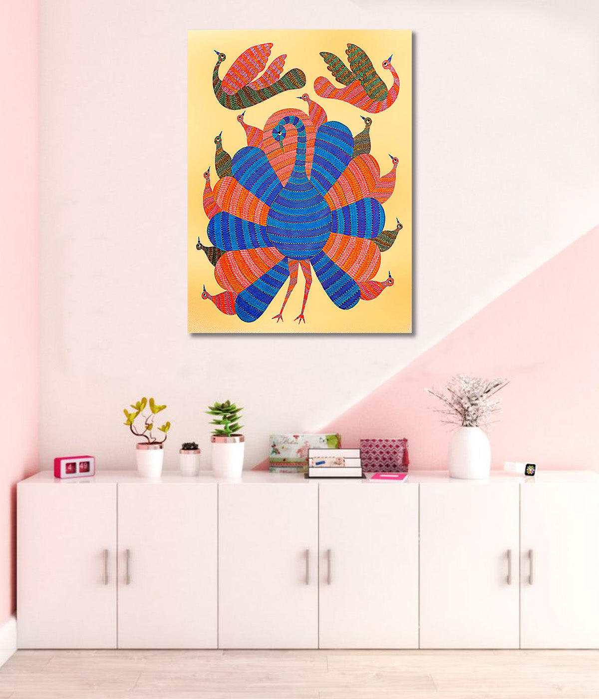 Colorful Peacock - Unframed Canvas Painting