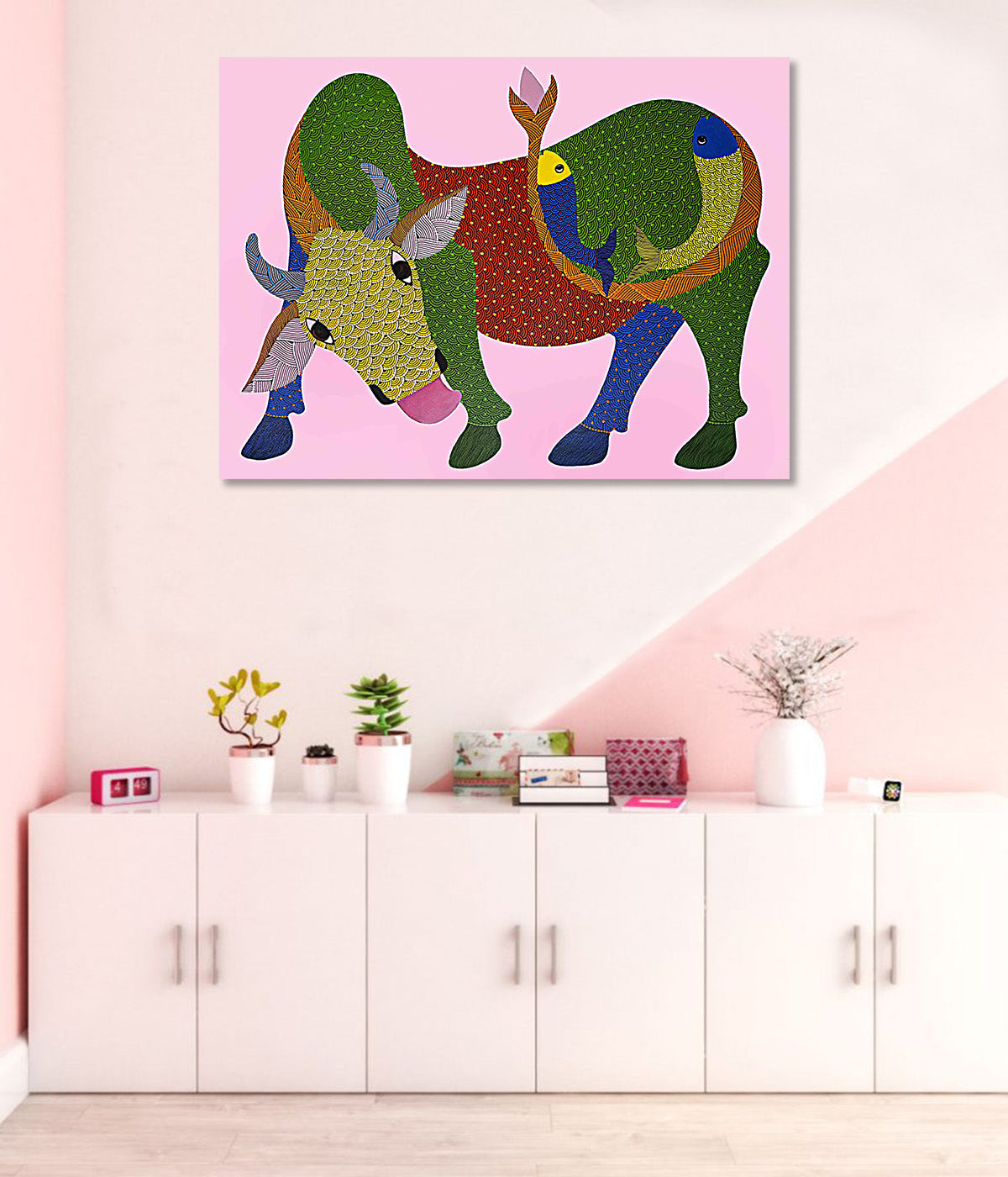 The Cow - Unframed Canvas Painting