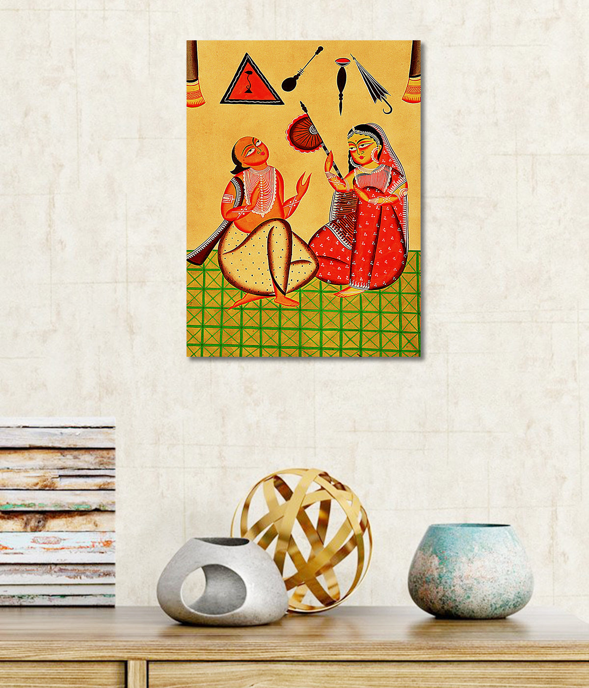 Bengali Couple - Unframed Canvas Painting