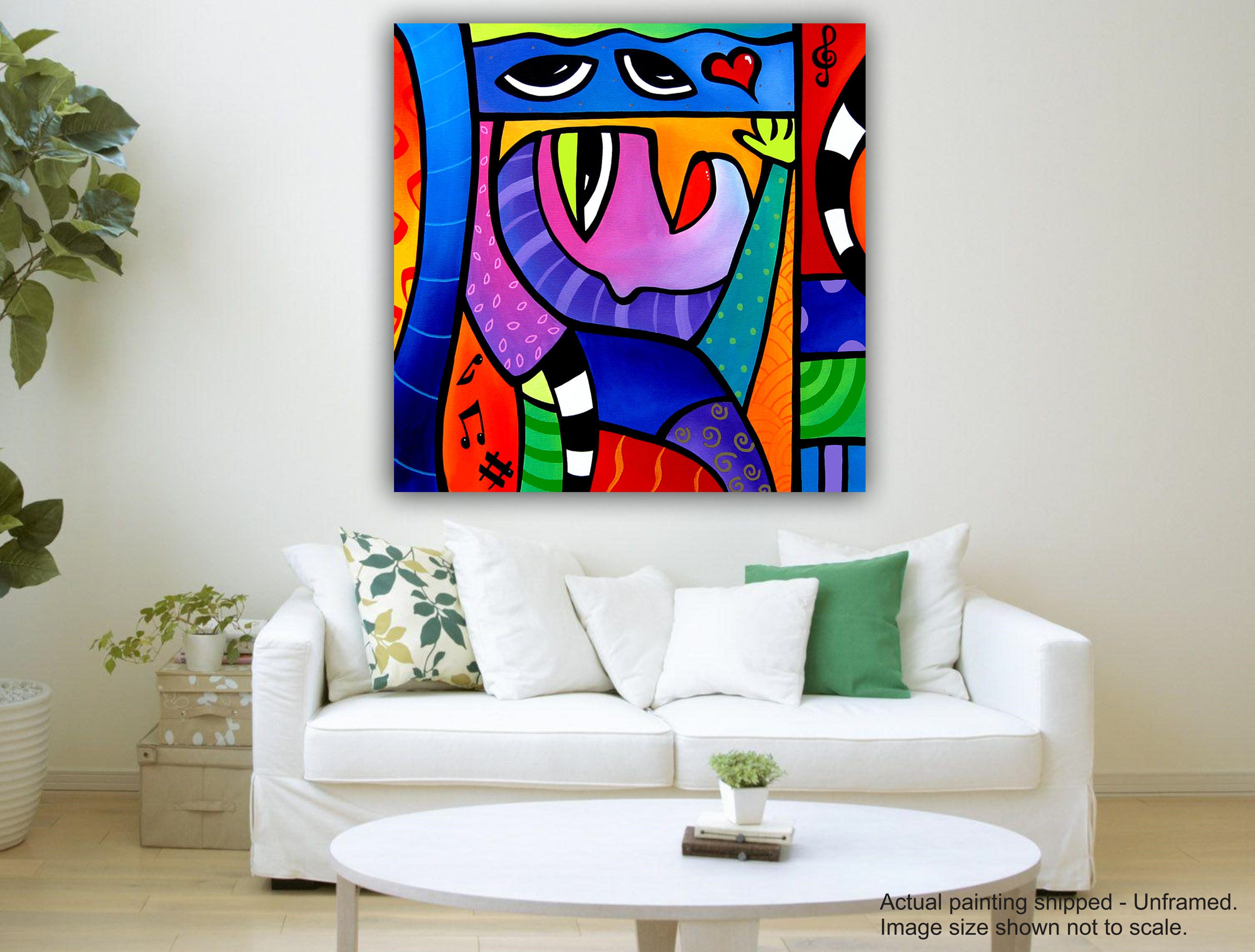 Abstract Duel - Unframed Canvas Painting