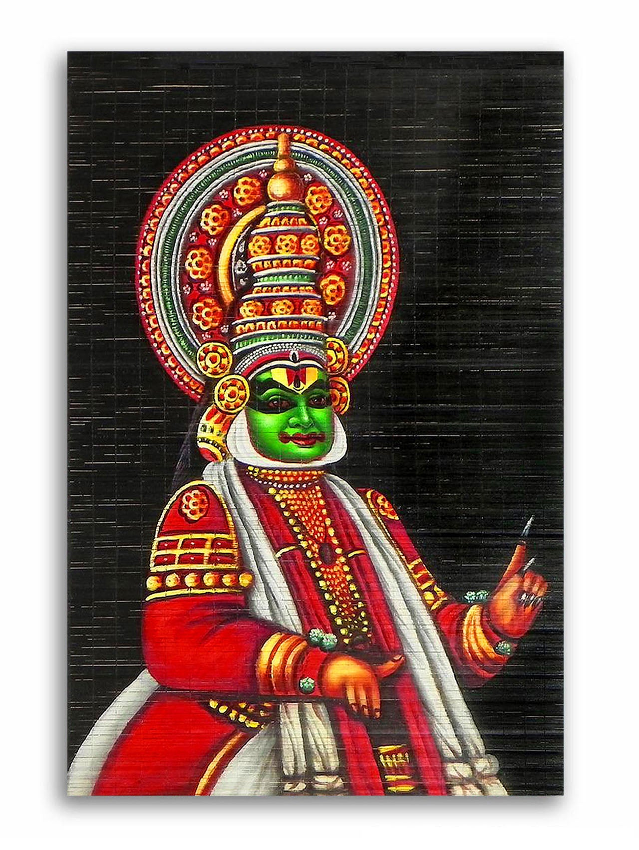 Kathakali Dancer - Unframed Canvas Painting