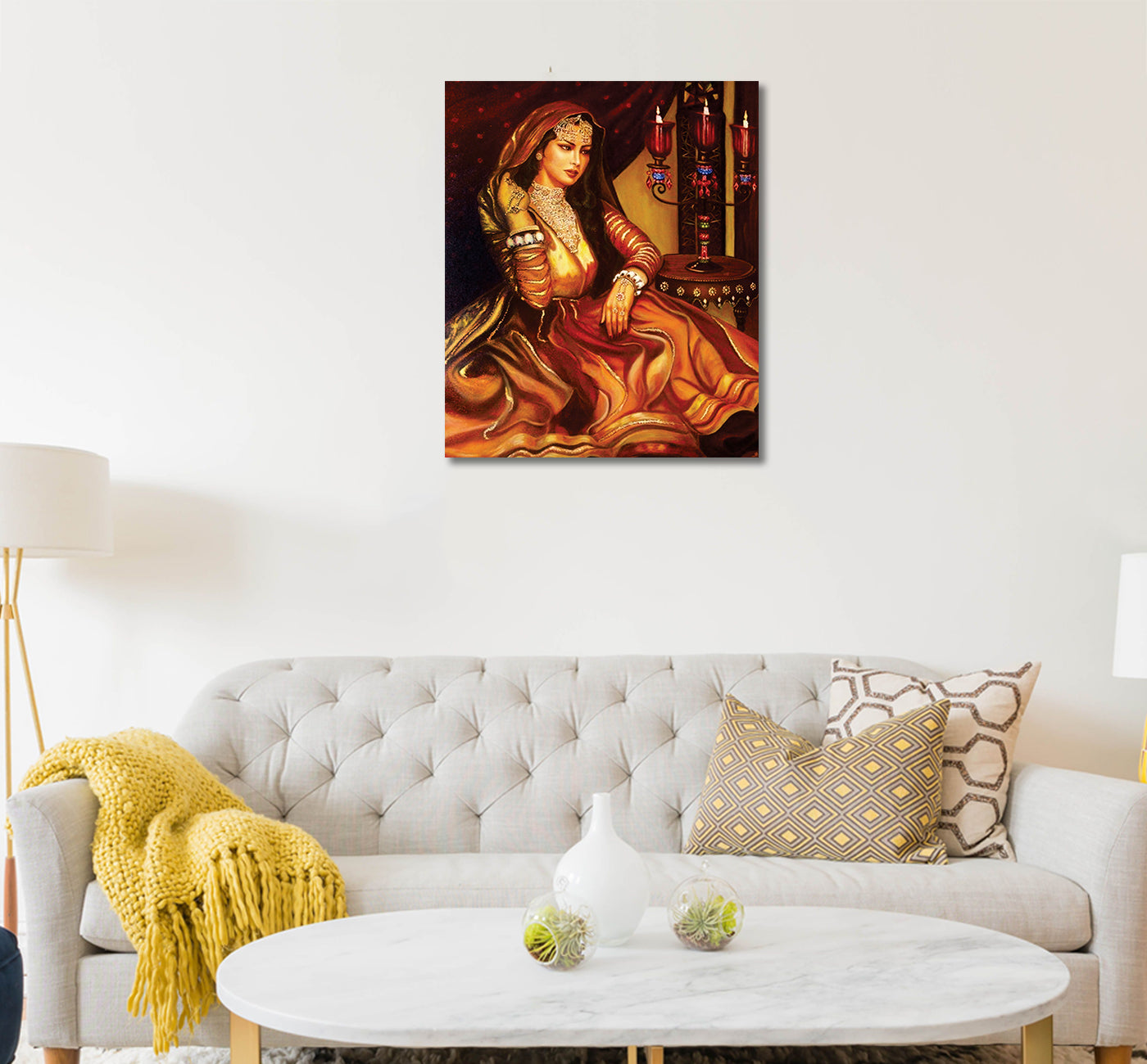 Indian Beauty - Unframed Canvas Painting