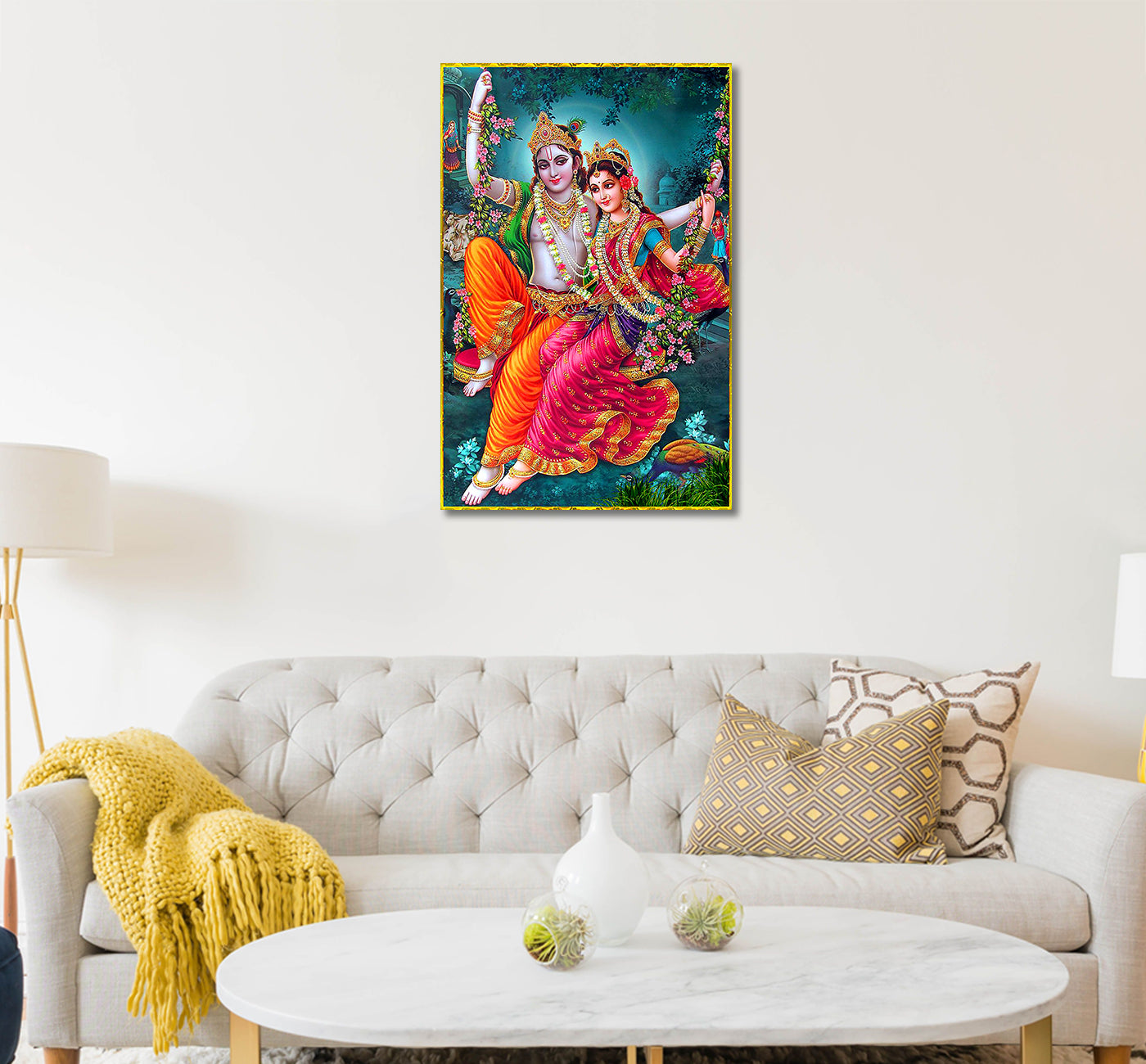 Radha Krishna - Unframed Canvas Painting