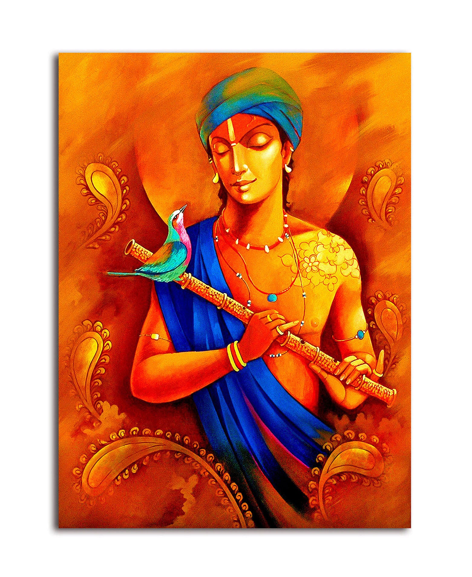 Sri Krishna - Unframed Canvas Painting