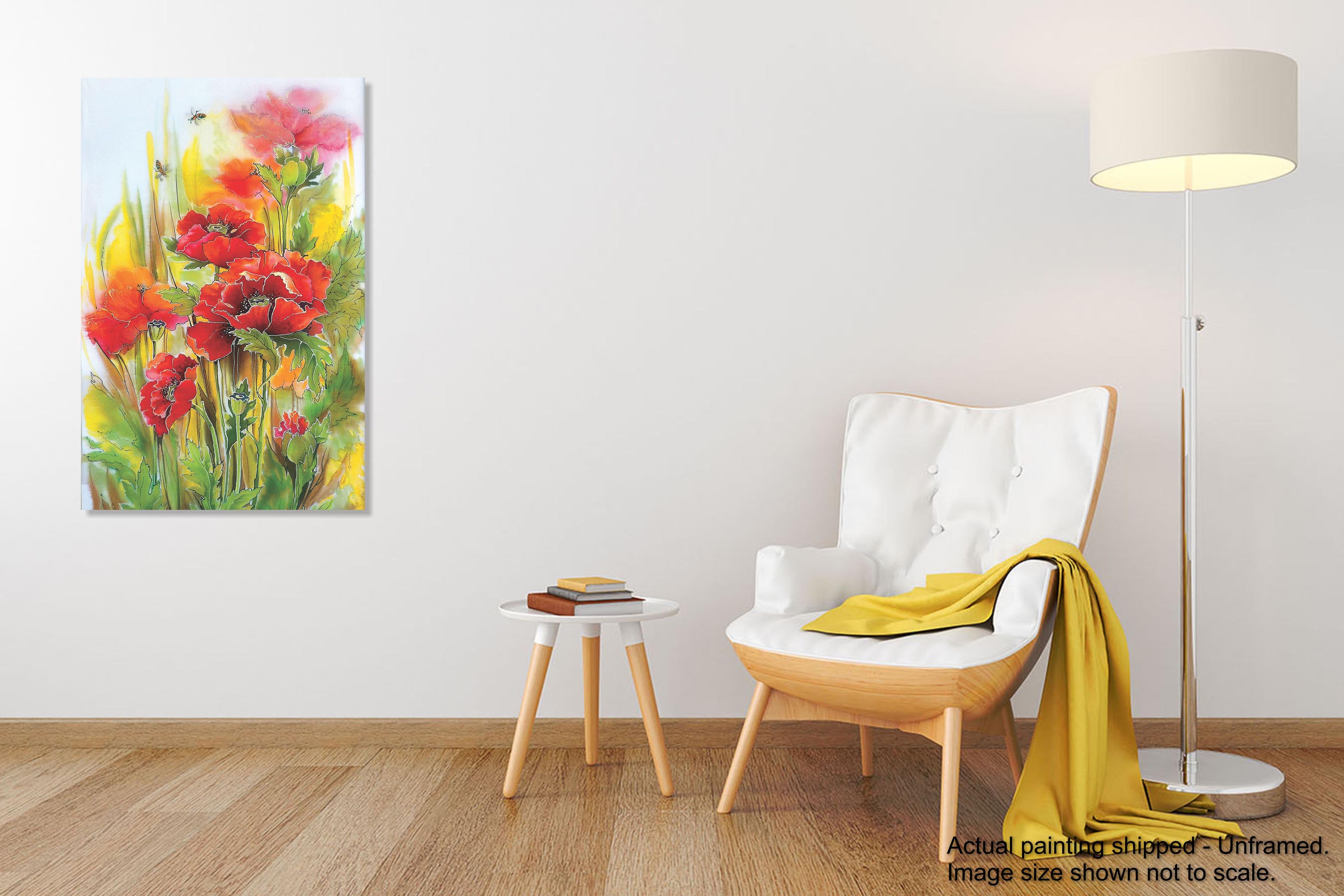 Gorgeous Red Flower - Unframed Canvas Painting