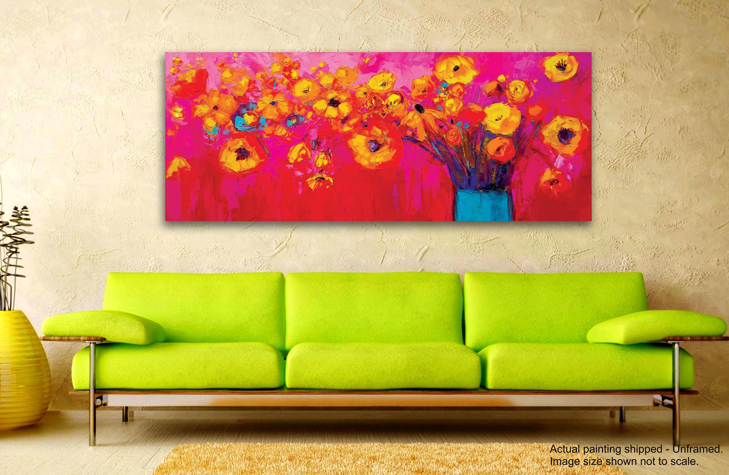 Yellow Flowers - Unframed Canvas Painting