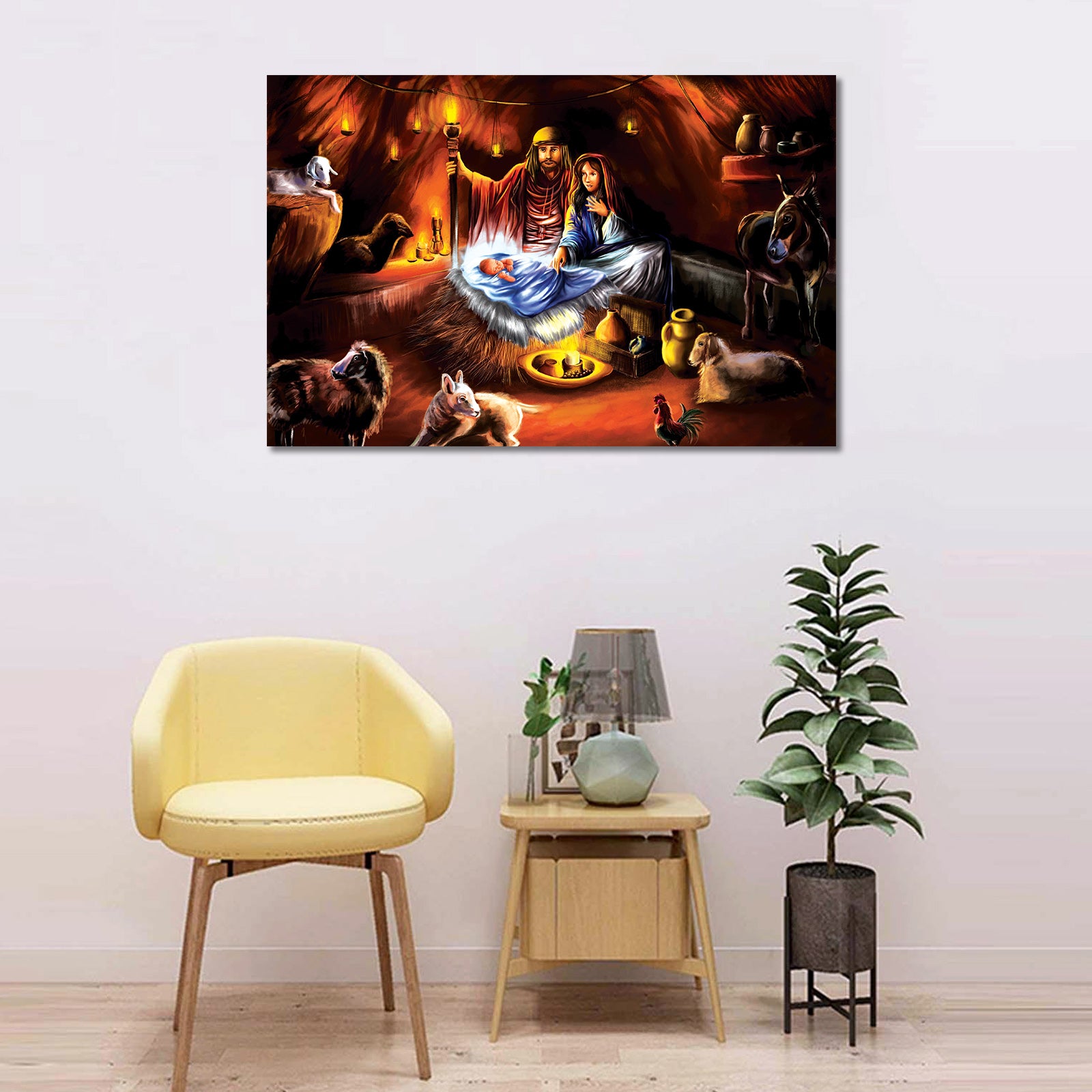 The Nativity of Jesus - Unframed Canvas Painting