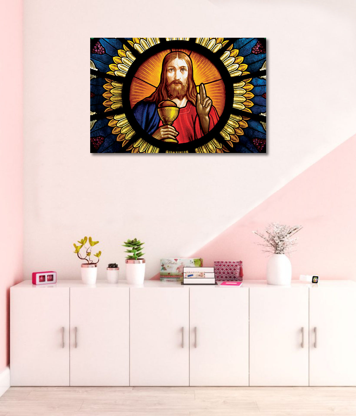 Jesus Roman Catholic Church - Unframed Canvas Painting