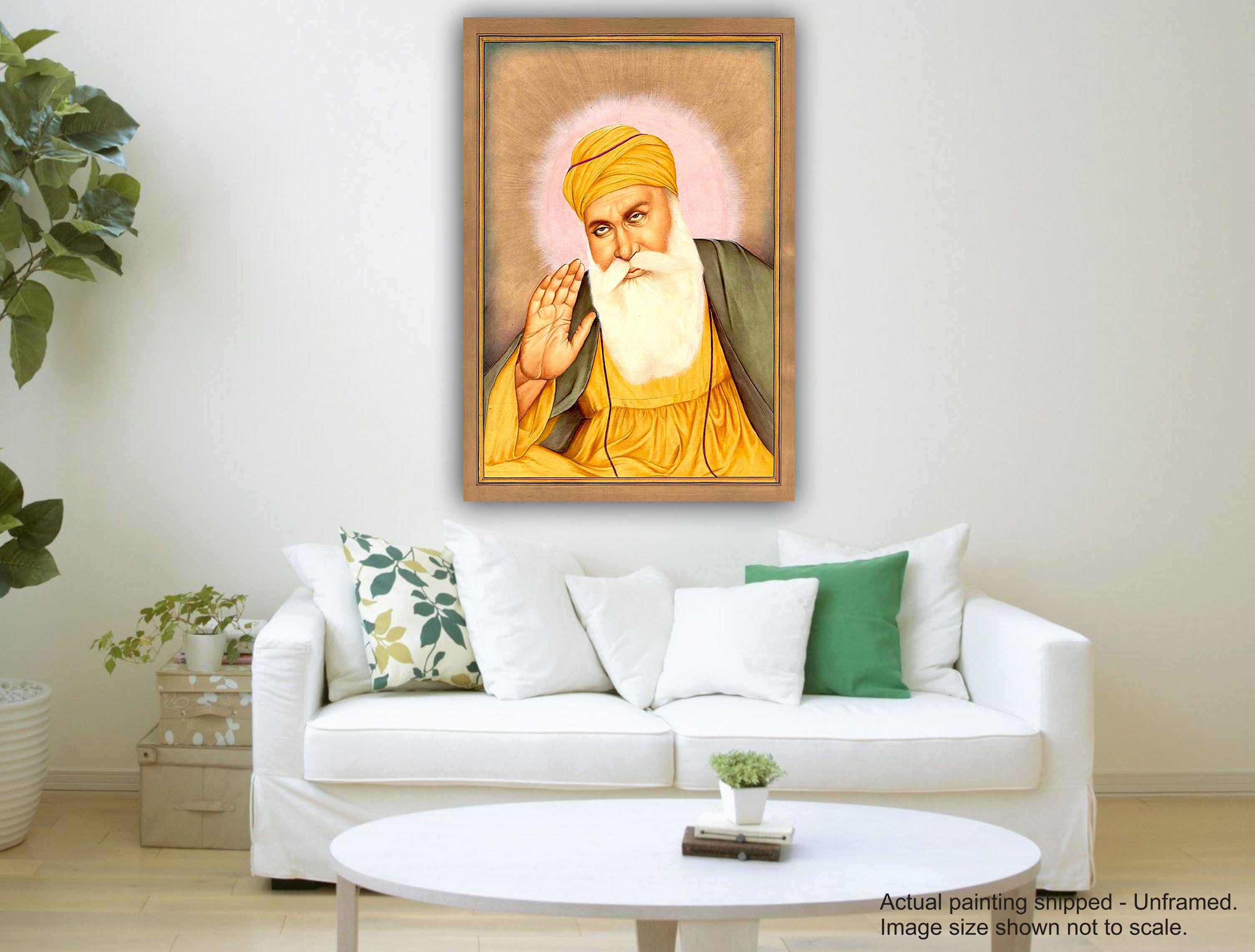 Guru Nanak dev ji - Unframed Canvas Painting