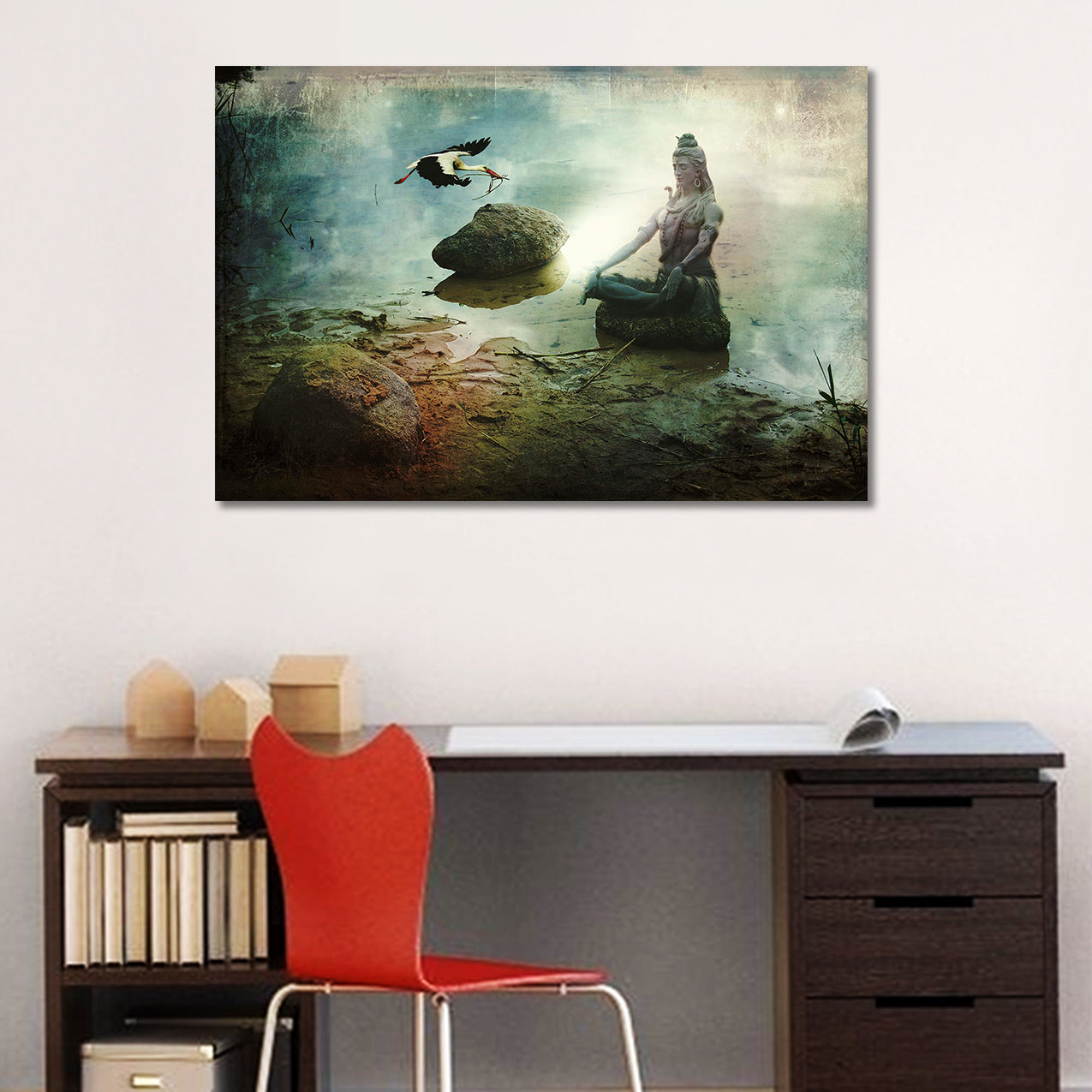 Lord Shiva - Unframed Canvas Painting