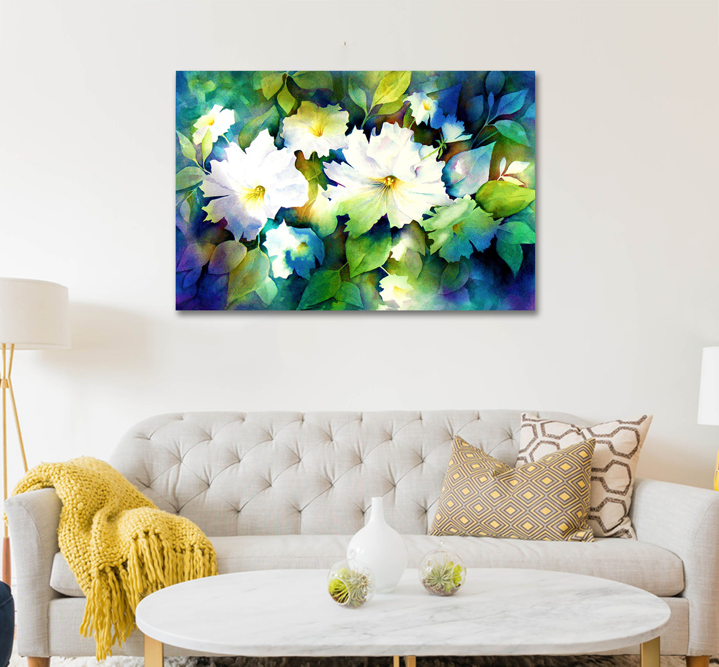 Pretty Flowers - Unframed Canvas Painting