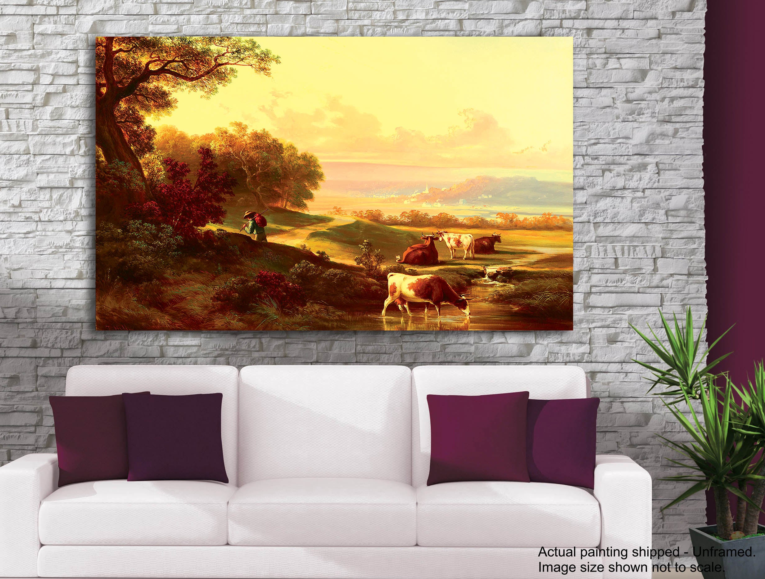 Beautiful Countryside - Unframed Canvas Painting