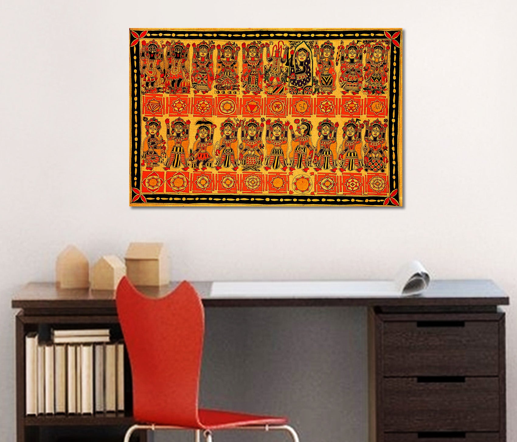 Style of Rajasthan - Unframed Canvas Painting
