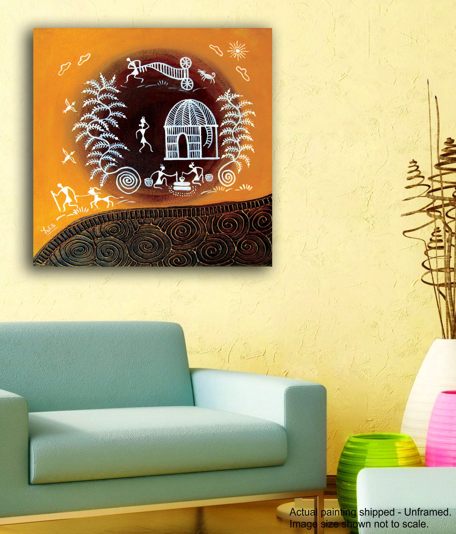 Life of Tribes - Unframed Canvas Painting