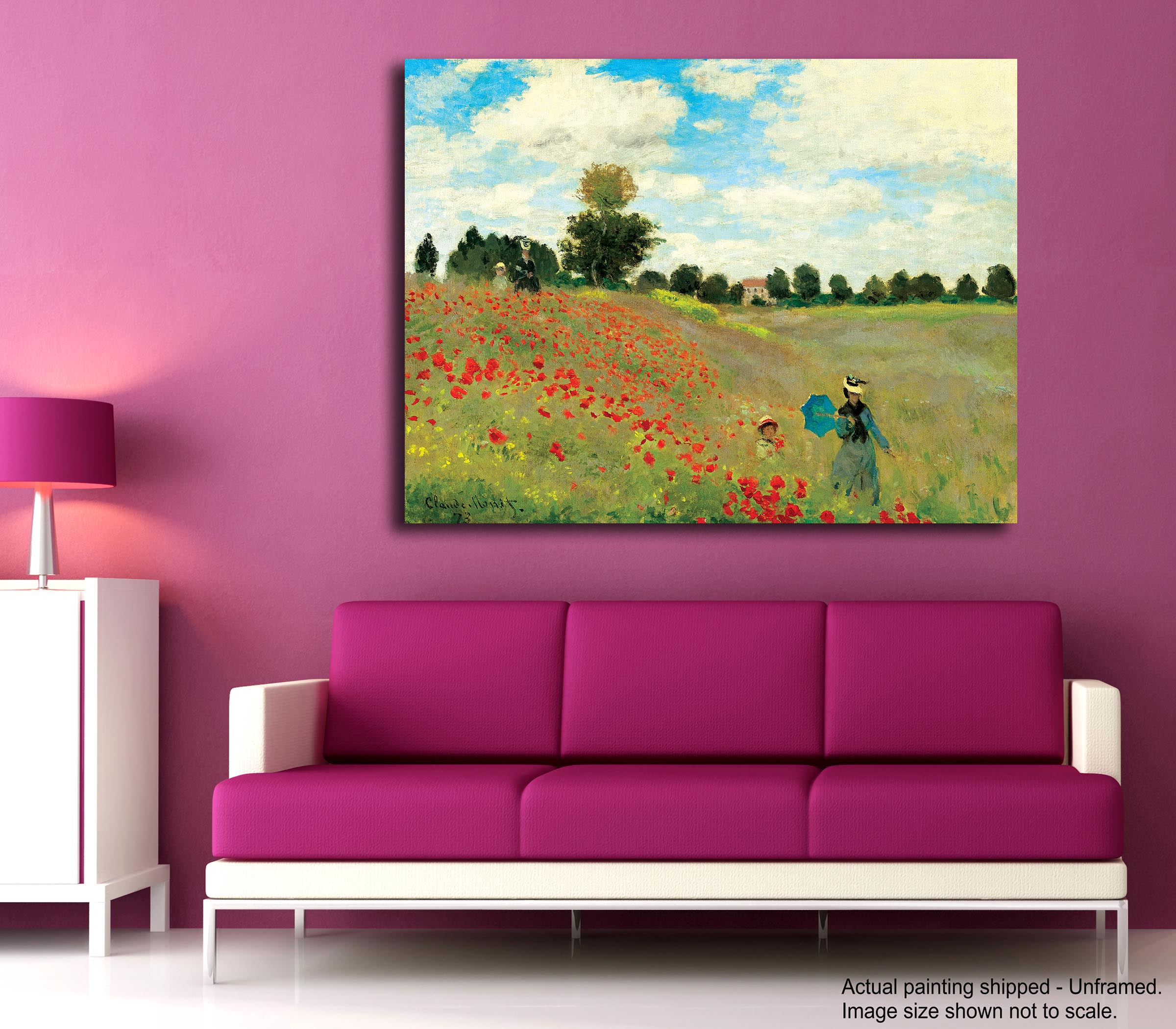 Les Coquelicots - Unframed Canvas Painting