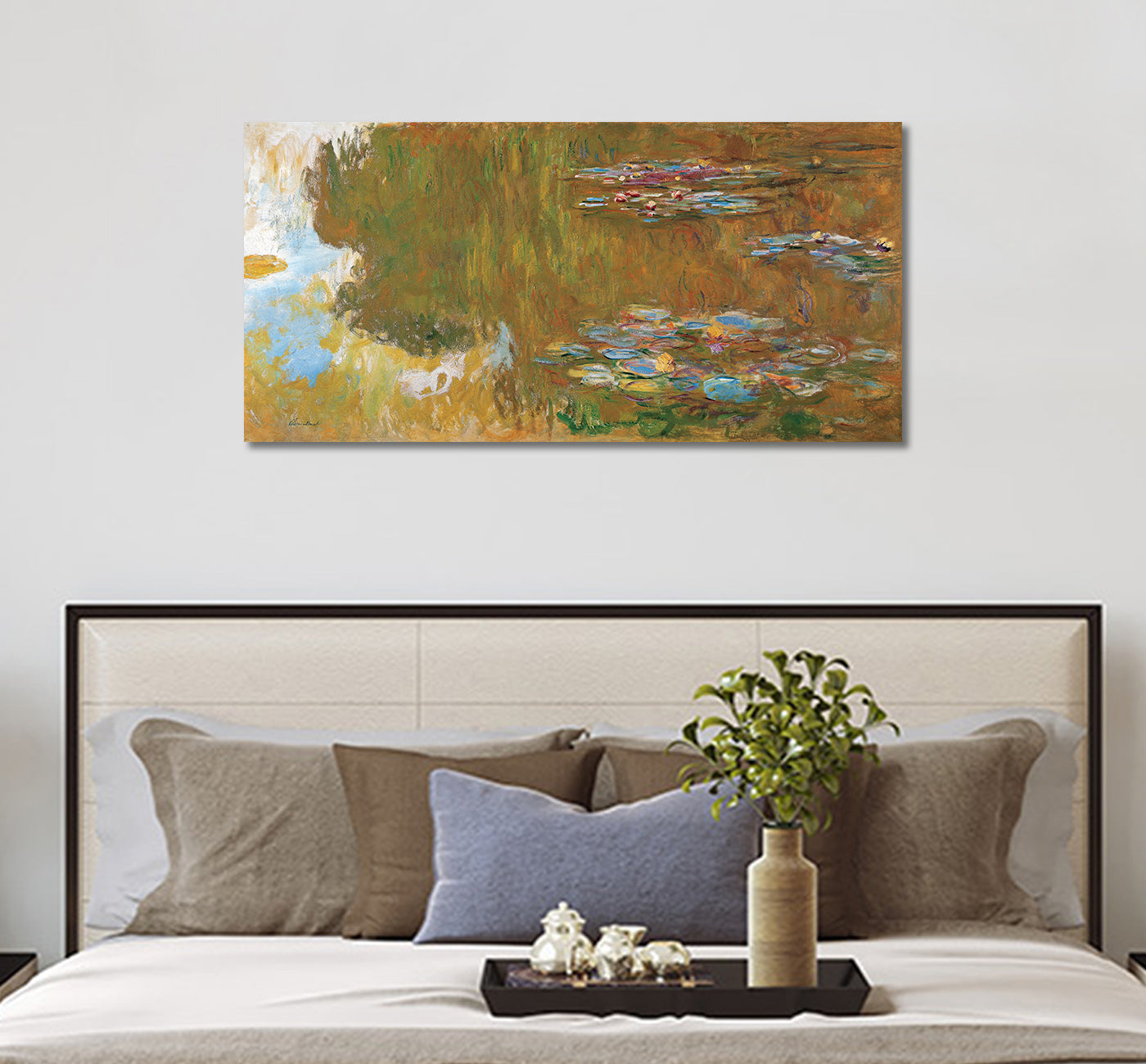 The Water Lily Pond - Unframed Canvas Painting
