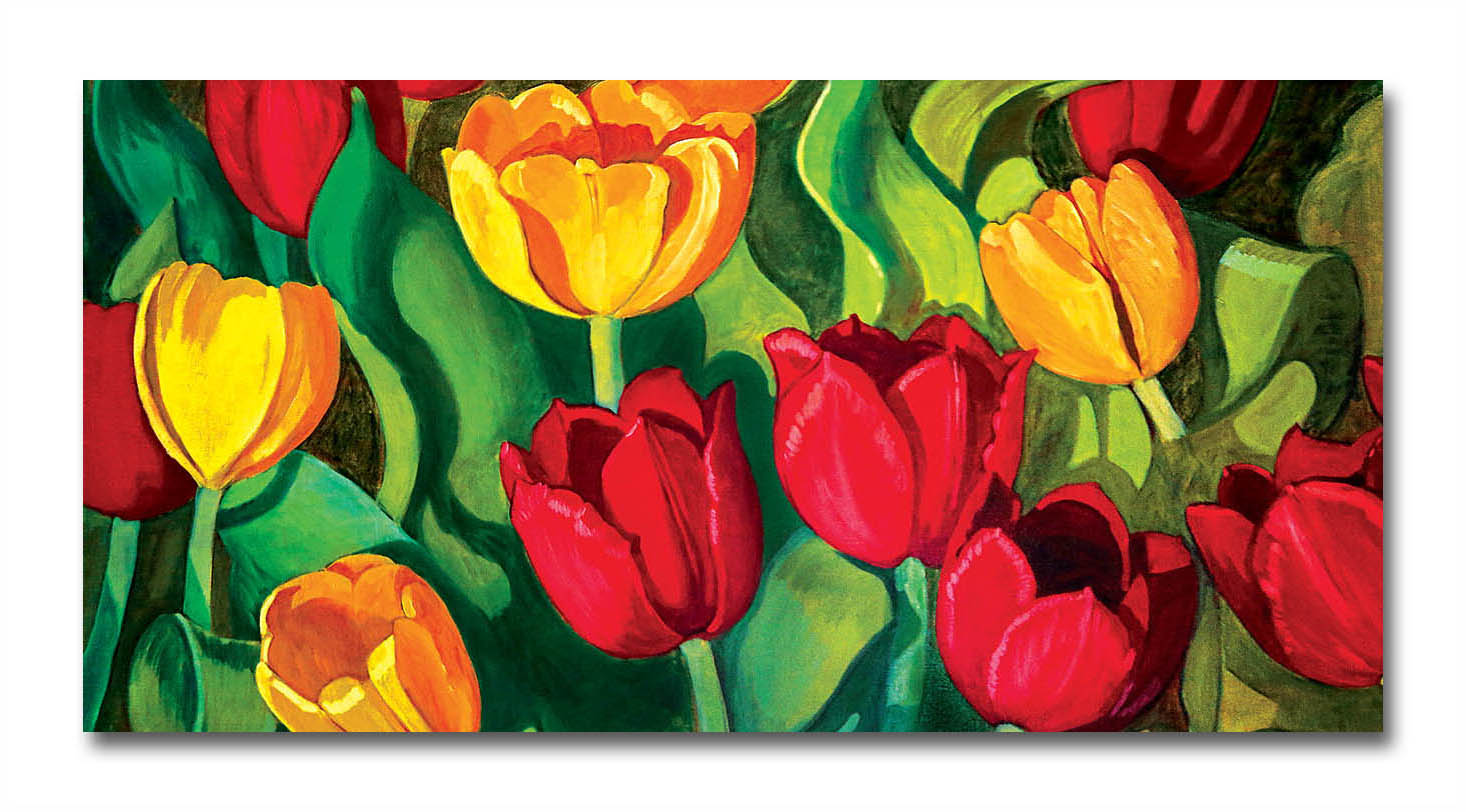 Beautiful Flowers - Unframed Canvas Painting