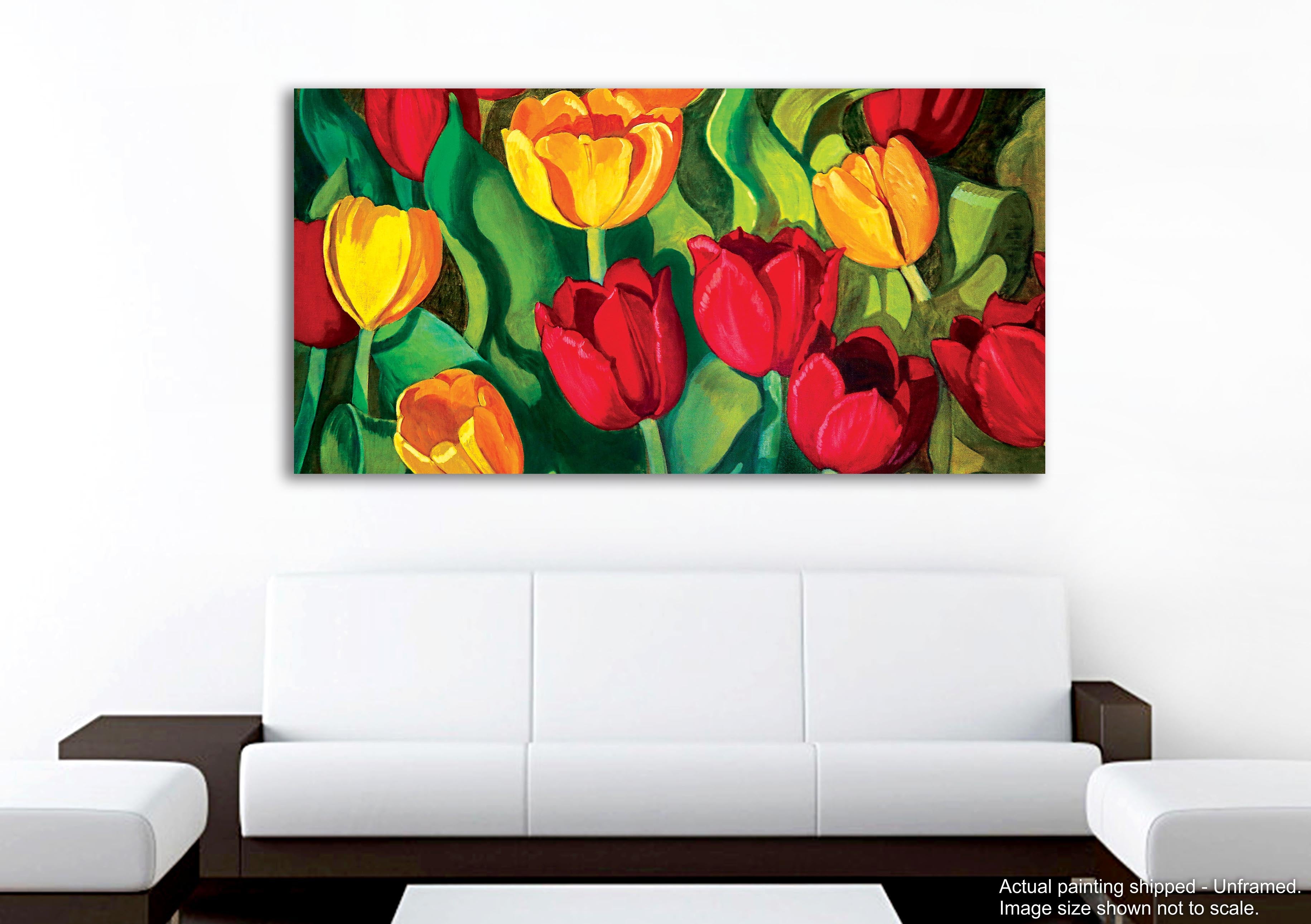 Beautiful Flowers - Unframed Canvas Painting