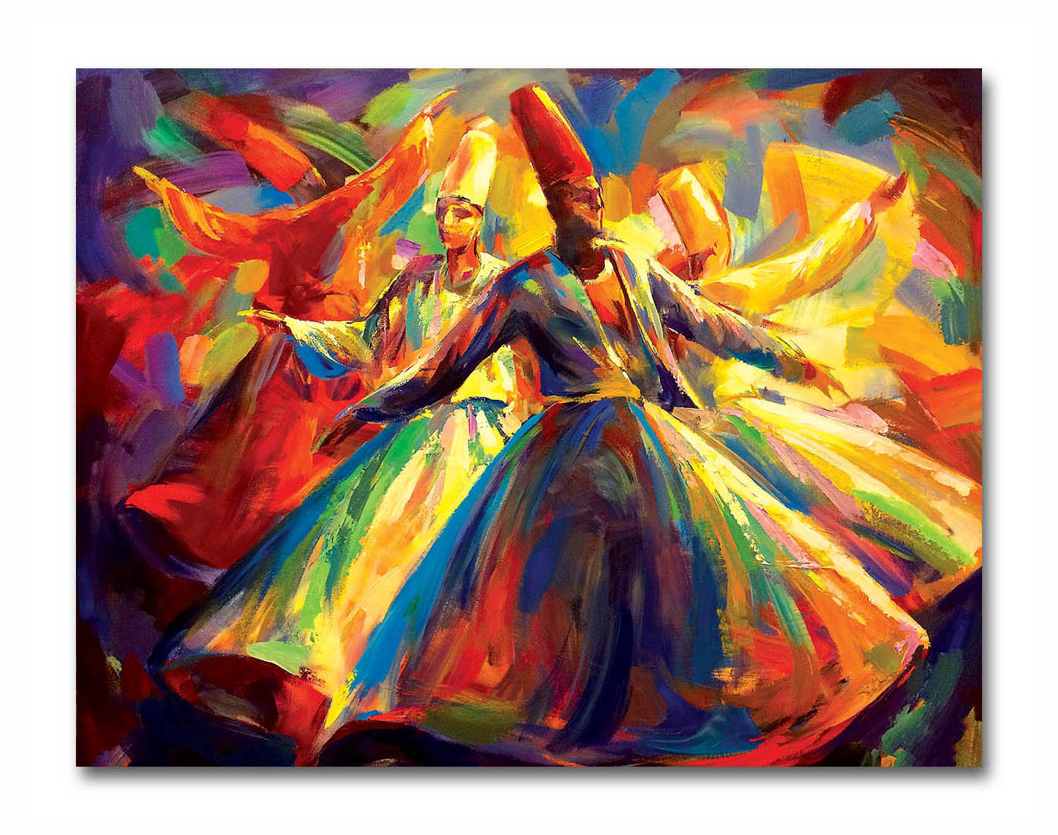 Worship of Allah - Unframed Canvas Painting