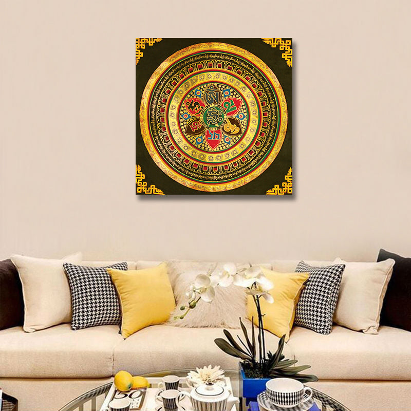 Golden Mandala - Unframed Canvas Painting