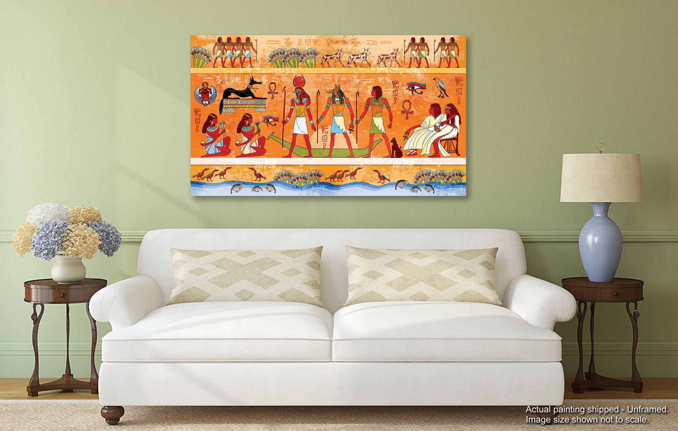 Egyptian Life - Unframed Canvas Painting