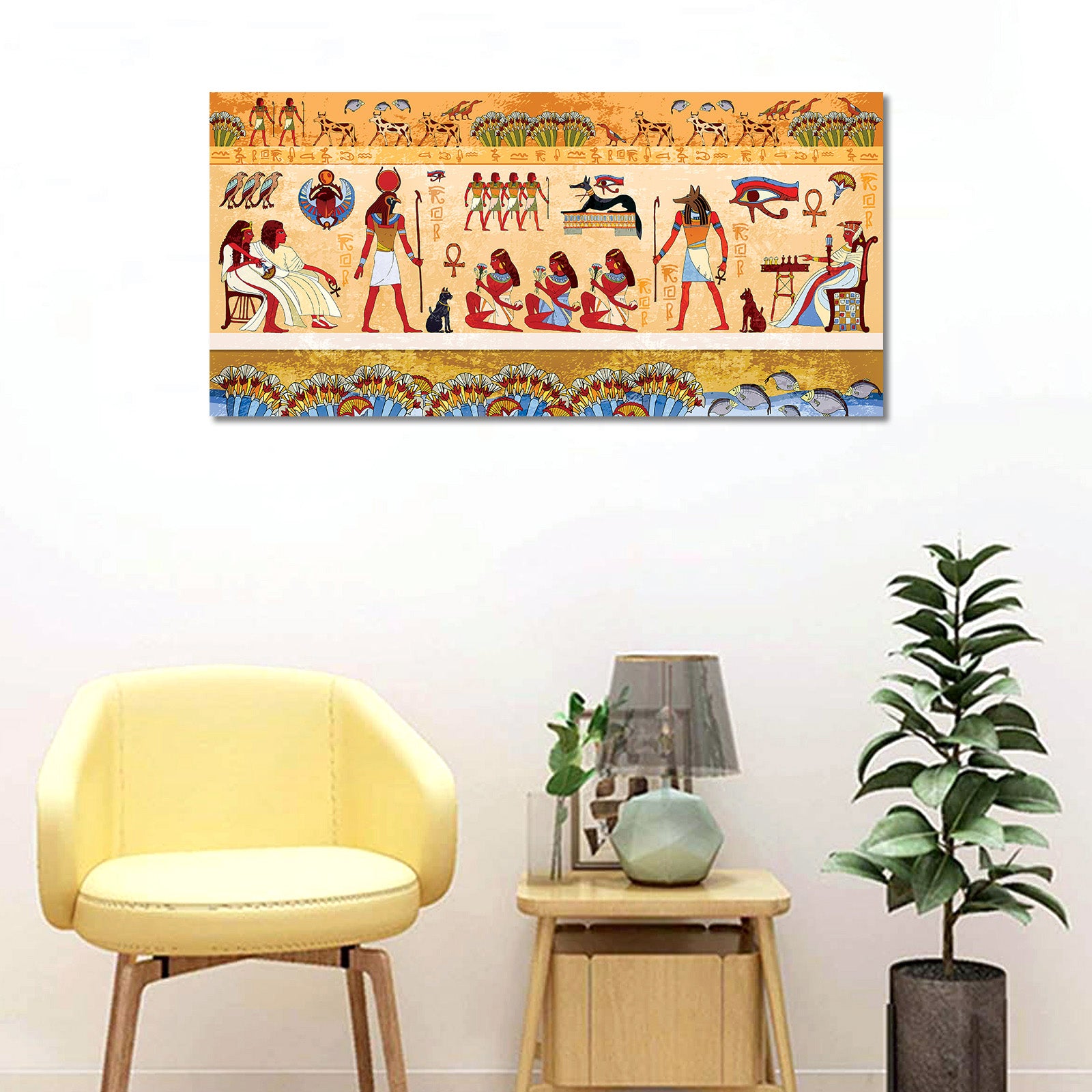 Egyptian Civilizations - Unframed Canvas Painting