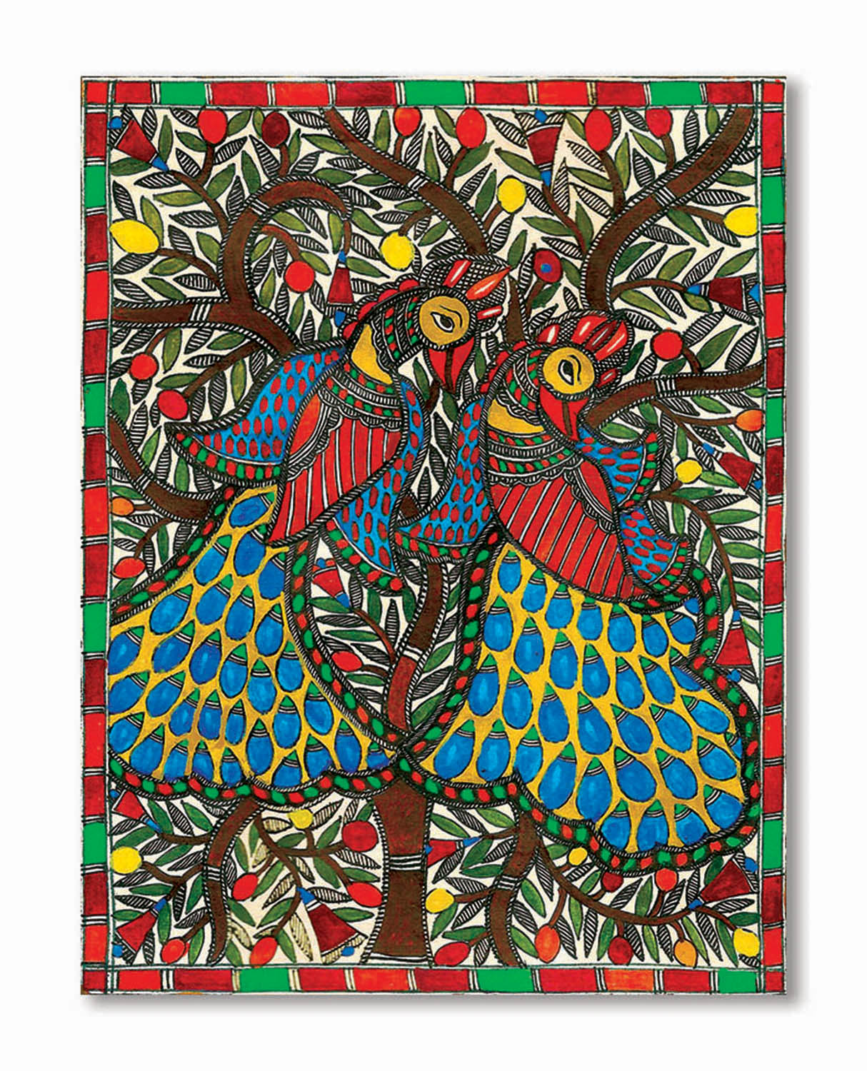 Dancing Peacock - Unframed Canvas Painting