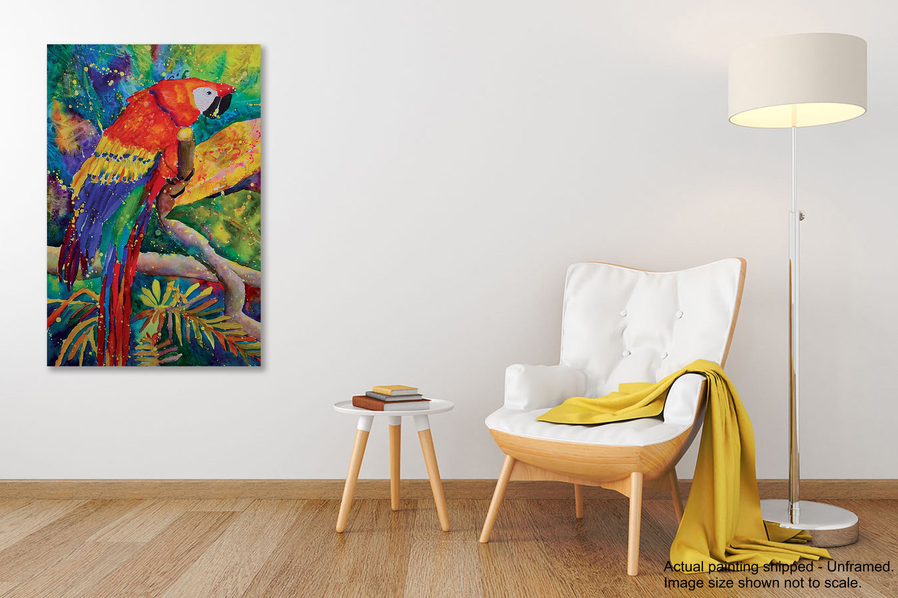 Beautiful Macaw - Unframed Canvas Painting