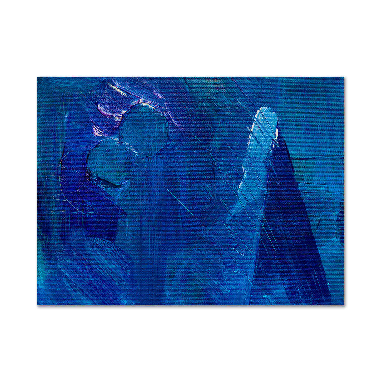 Blue Stroke - Unframed Canvas Painting