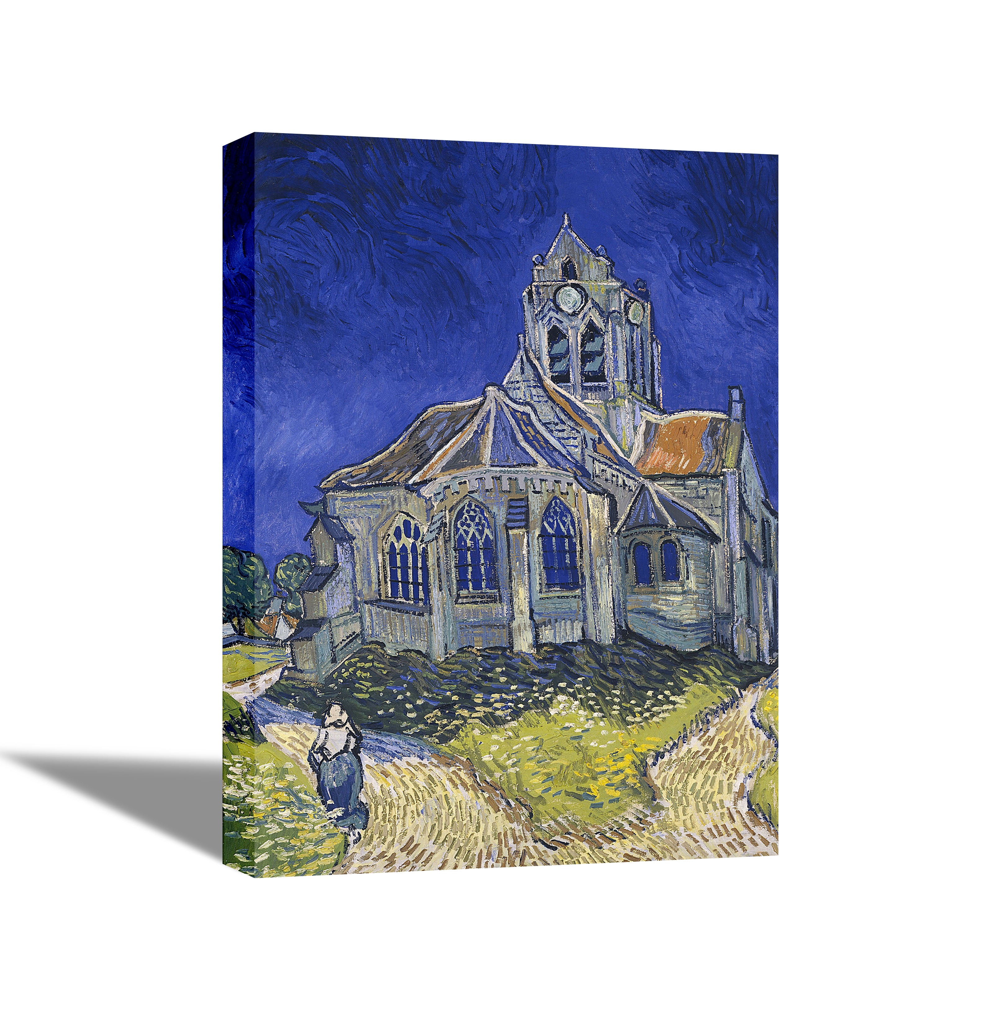 The Church at Auvers - Canvas Painting - Framed