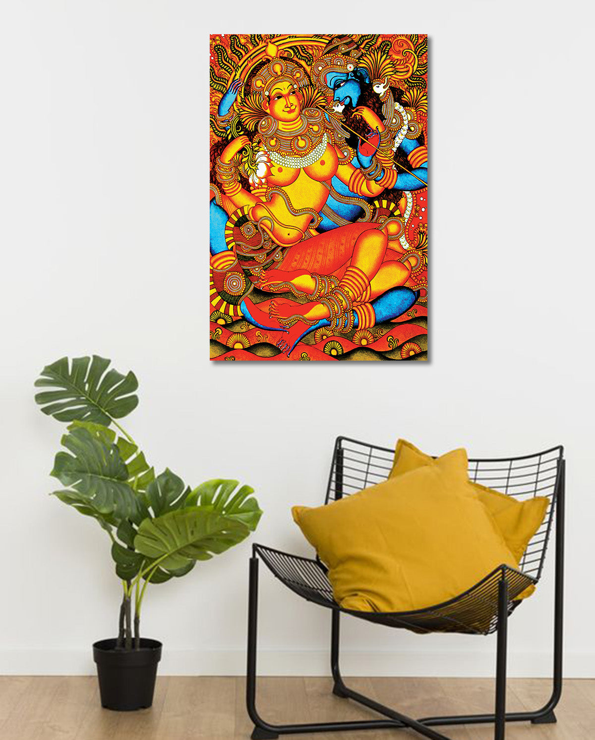 Shiva Parvati - Unframed Canvas Painting