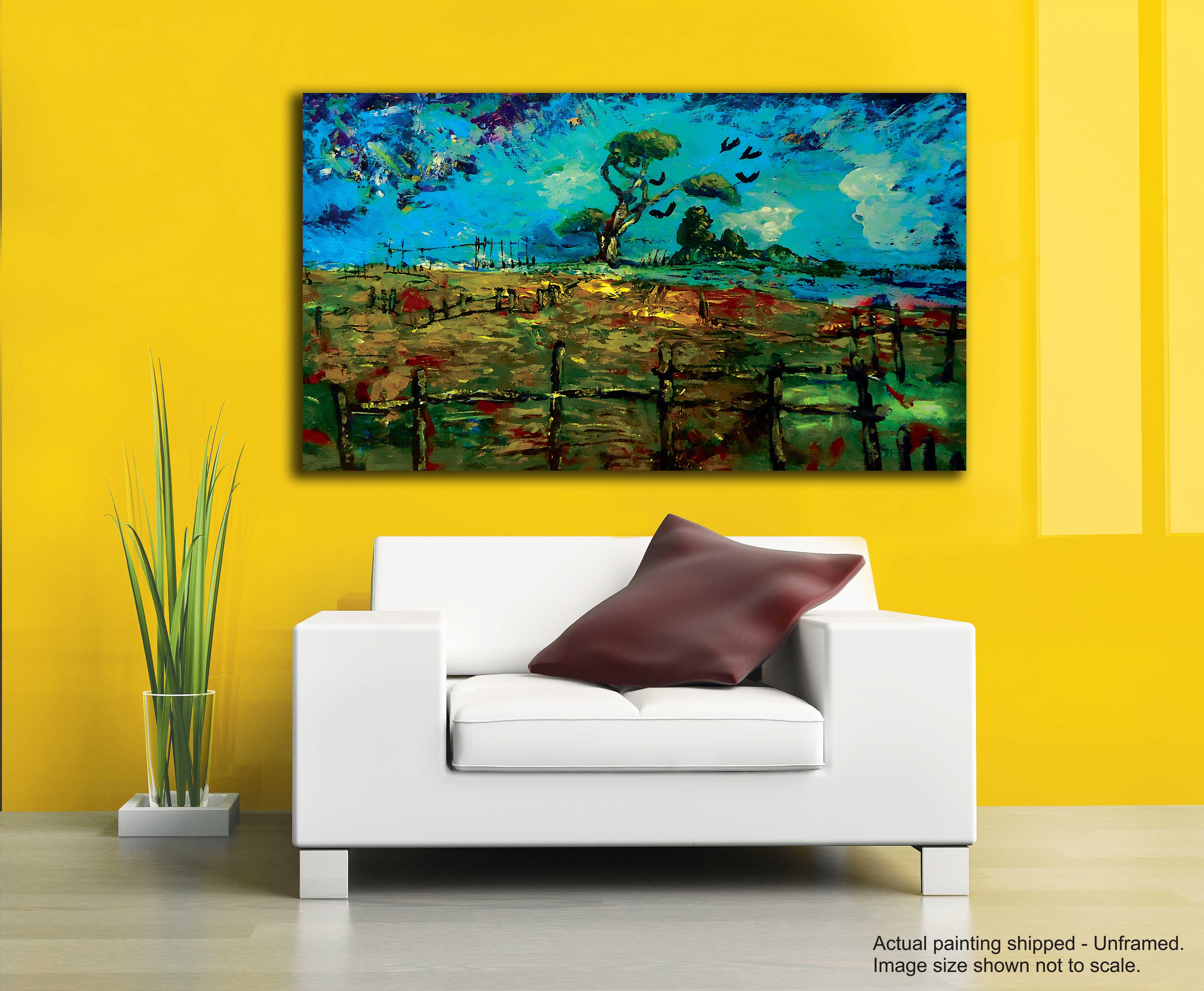 Beautiful Hill - Unframed Canvas Painting