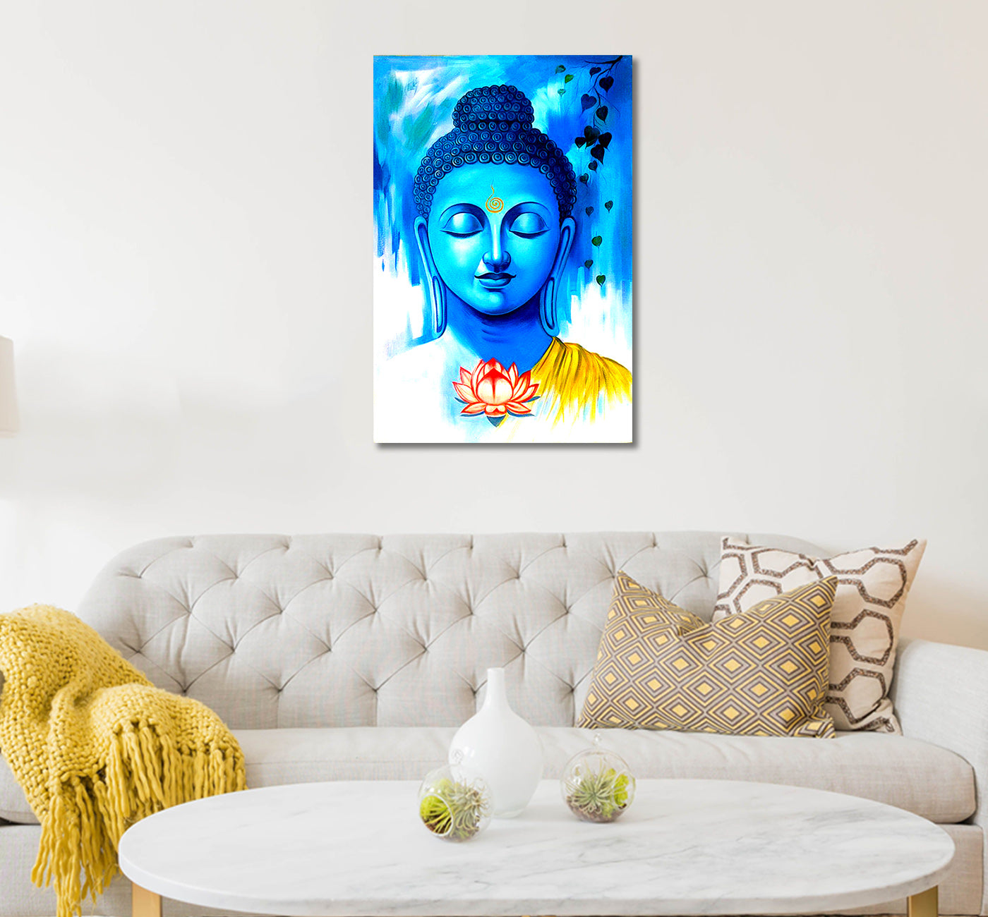 Blue Buddha - Unframed Canvas Painting