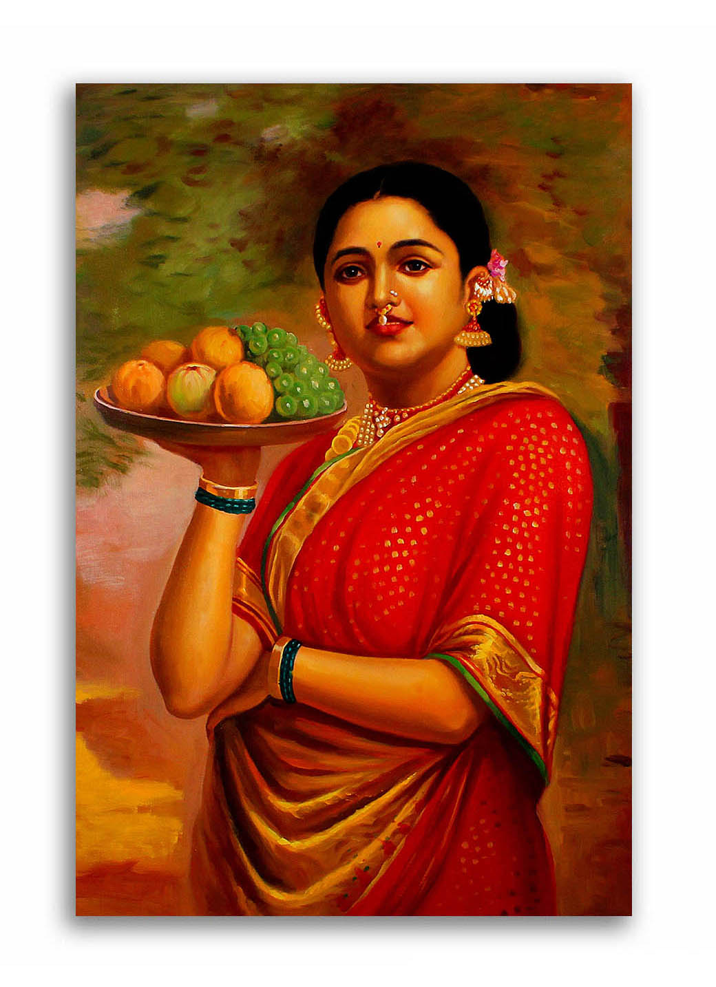 Champ Maharastrian Lady - Unframed Canvas Painting