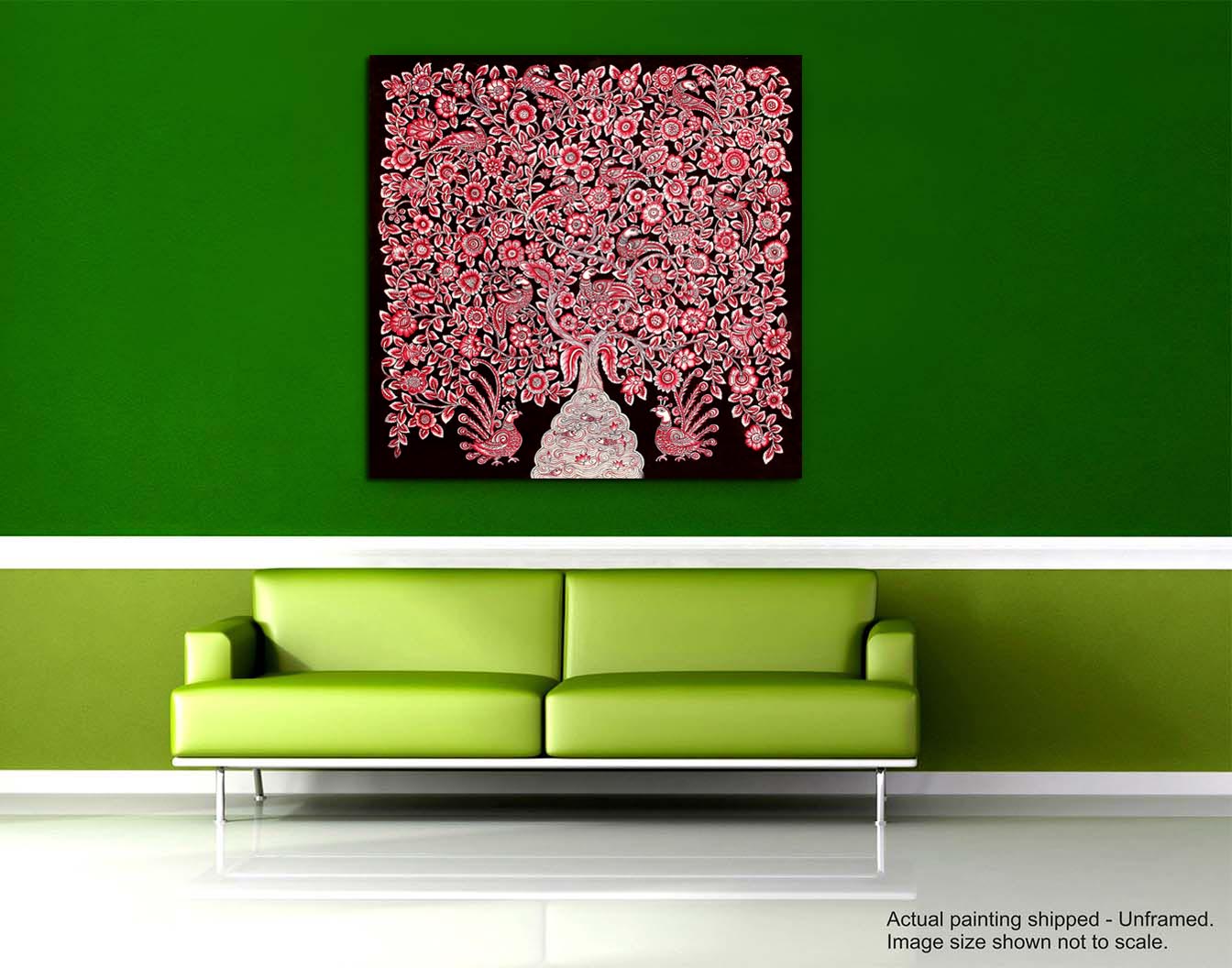 Pink Tree - Unframed Canvas Painting